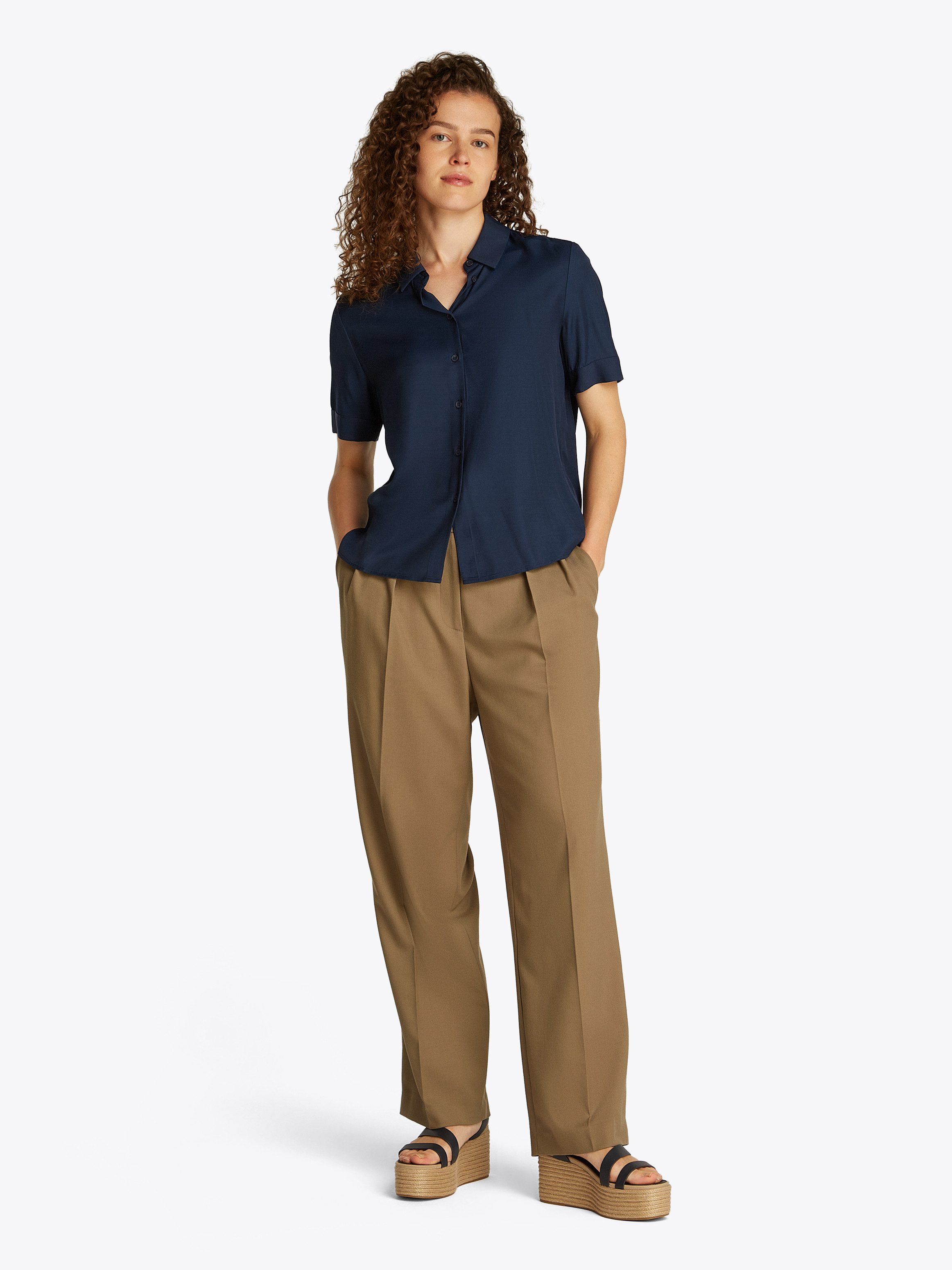Tommy Hilfiger Shirt met korte mouwen SOFT VISCOSE S/S SHIRT