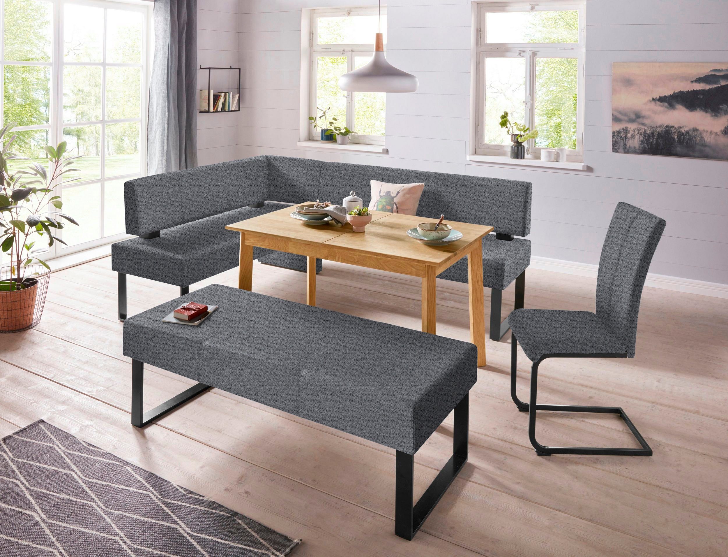 Home affaire Zitbank Oliver Breedte 140 cm, met metalen frame
