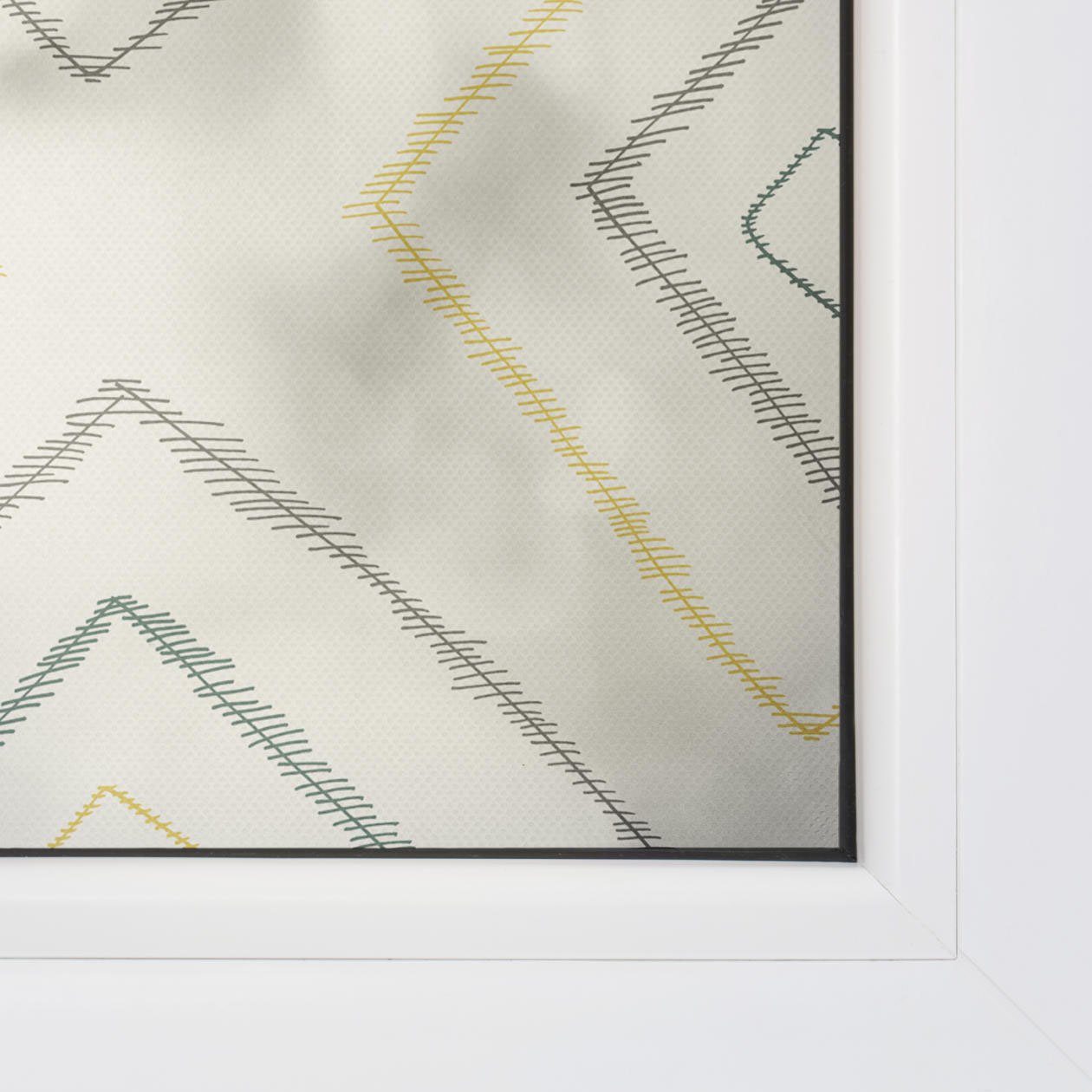 LICHTBLICK Raamfolie zelfklevend, bescherming tegen inkijk, Stripy boho Rectangle - beige (1 stuk)