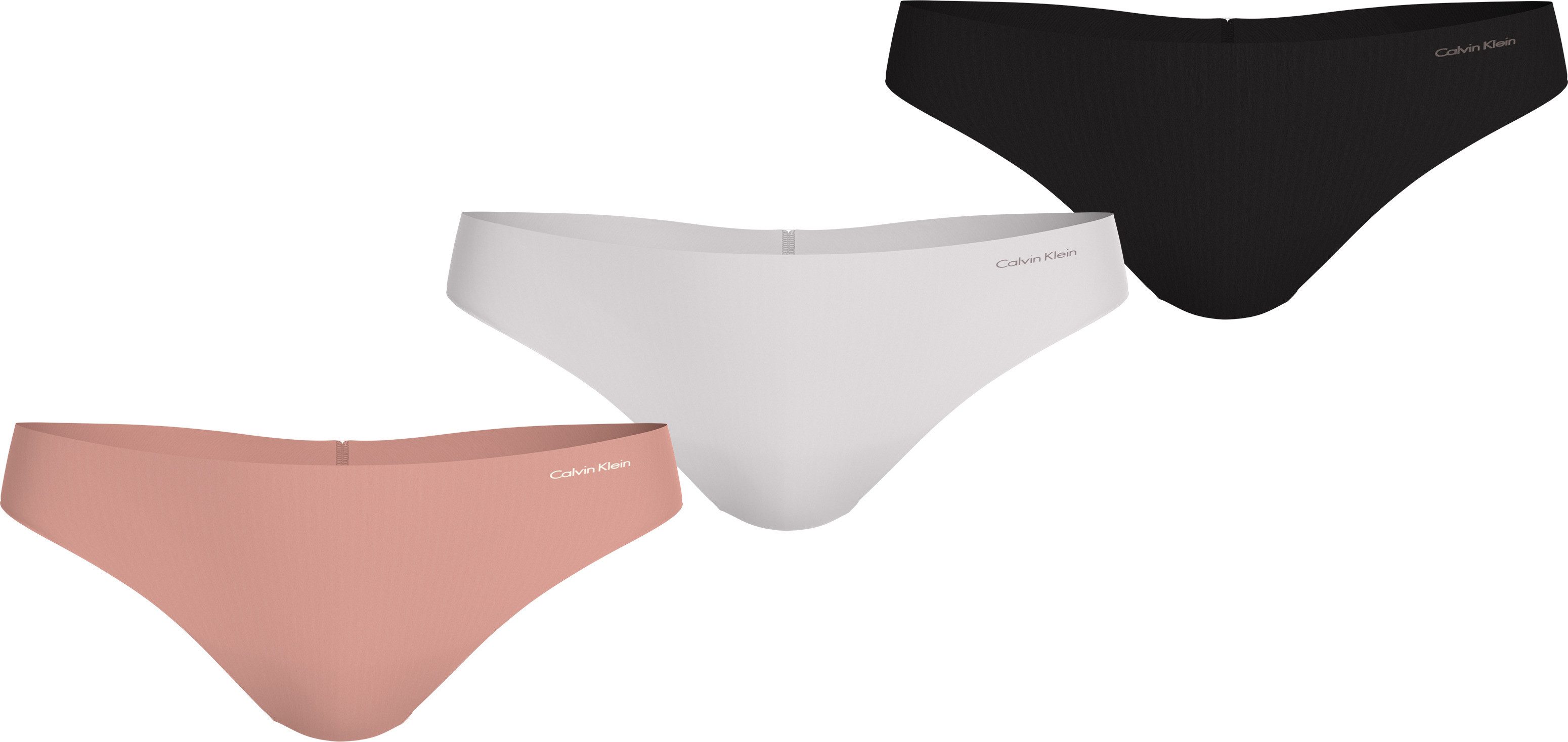 Calvin Klein Tanga THONG 3PK met logo-opschrift (Set van 3)