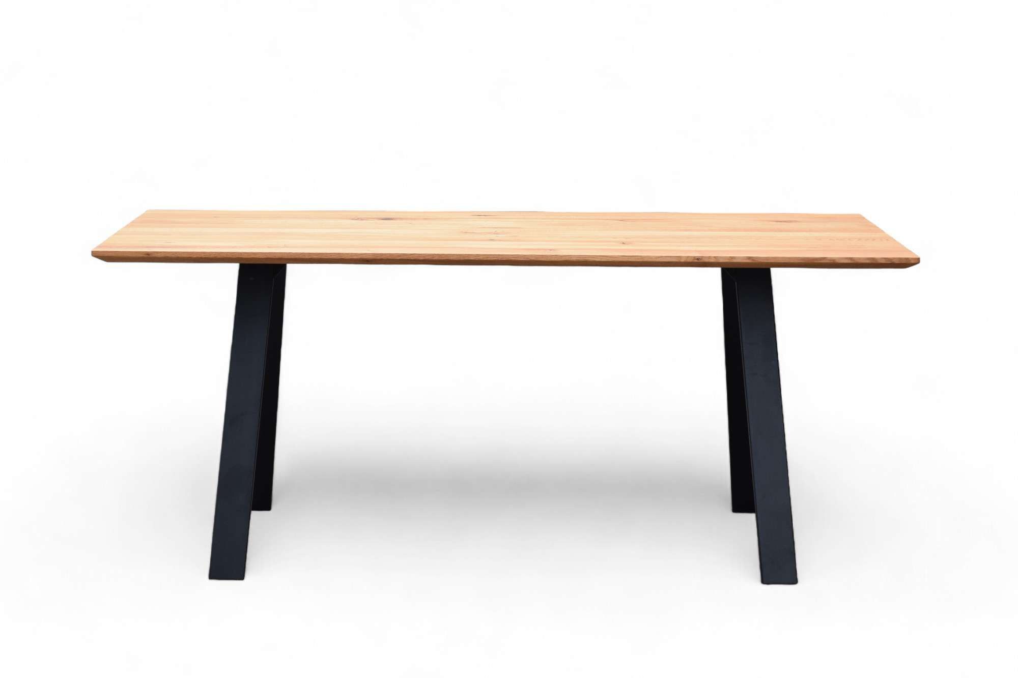 Home affaire Eettafel Reidigen keukentafel, A-vorm metalen frame, massief gewild eikenhout, geolied