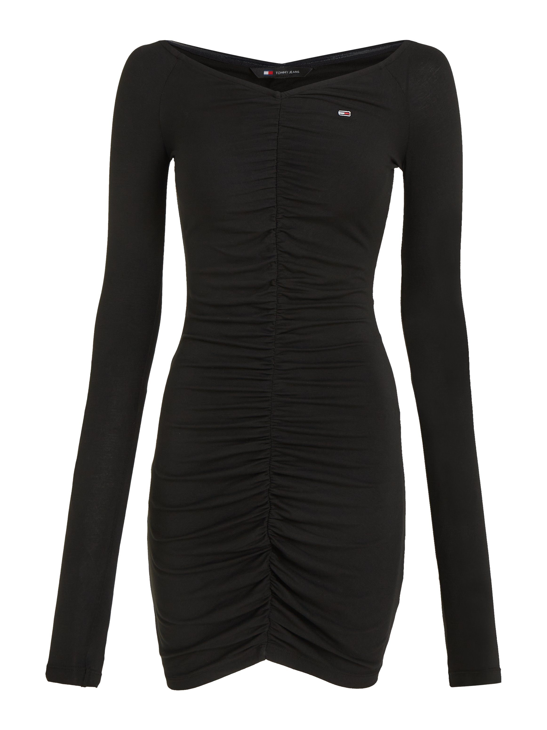 TOMMY JEANS Jerseyjurk TJW OFF SHOULDER GATHER BODYCON