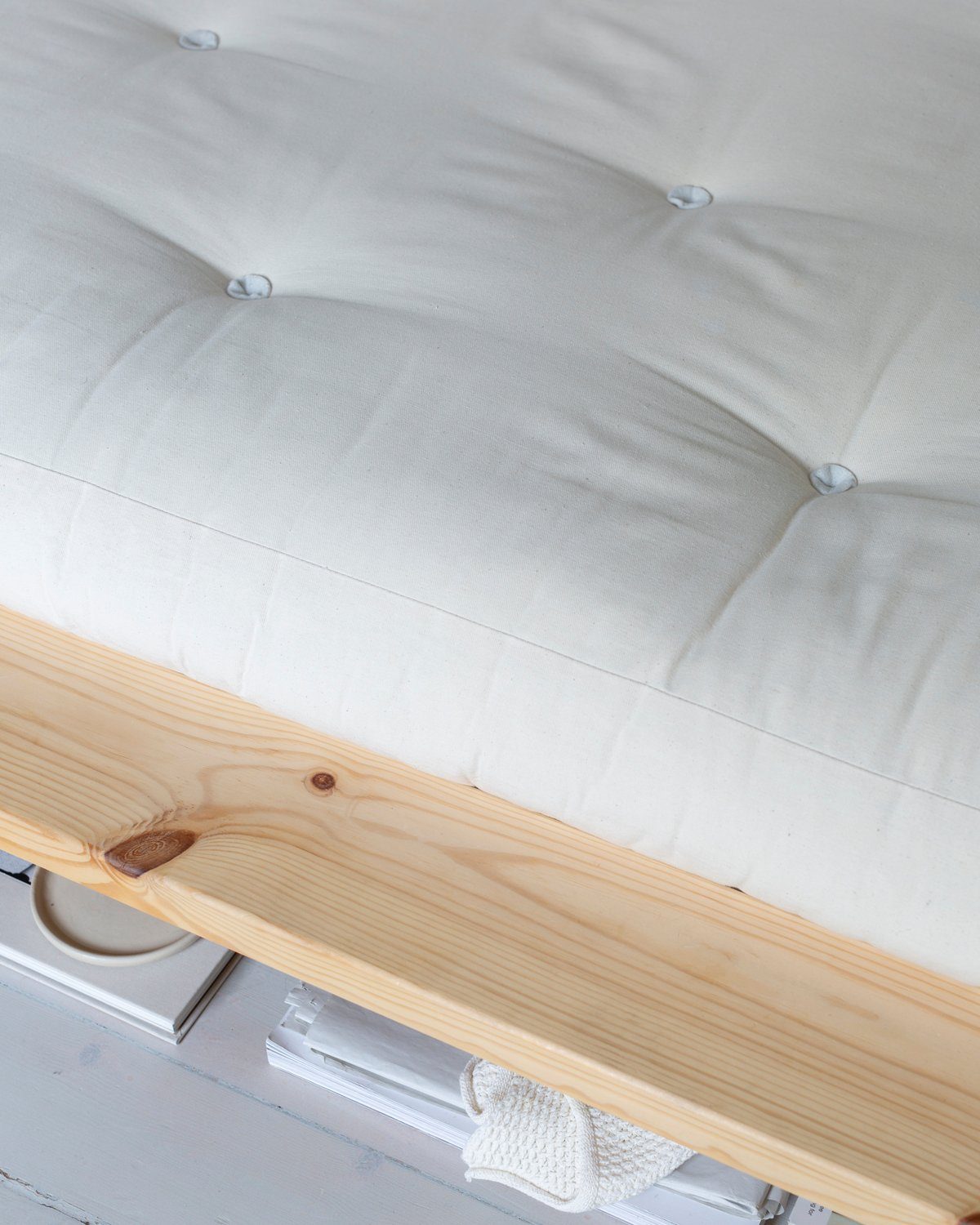Karup Futonmatras TRIPLE LATEX 200X200 Matras van katoen en wol met een kern van latexschuim (1 stuk)
