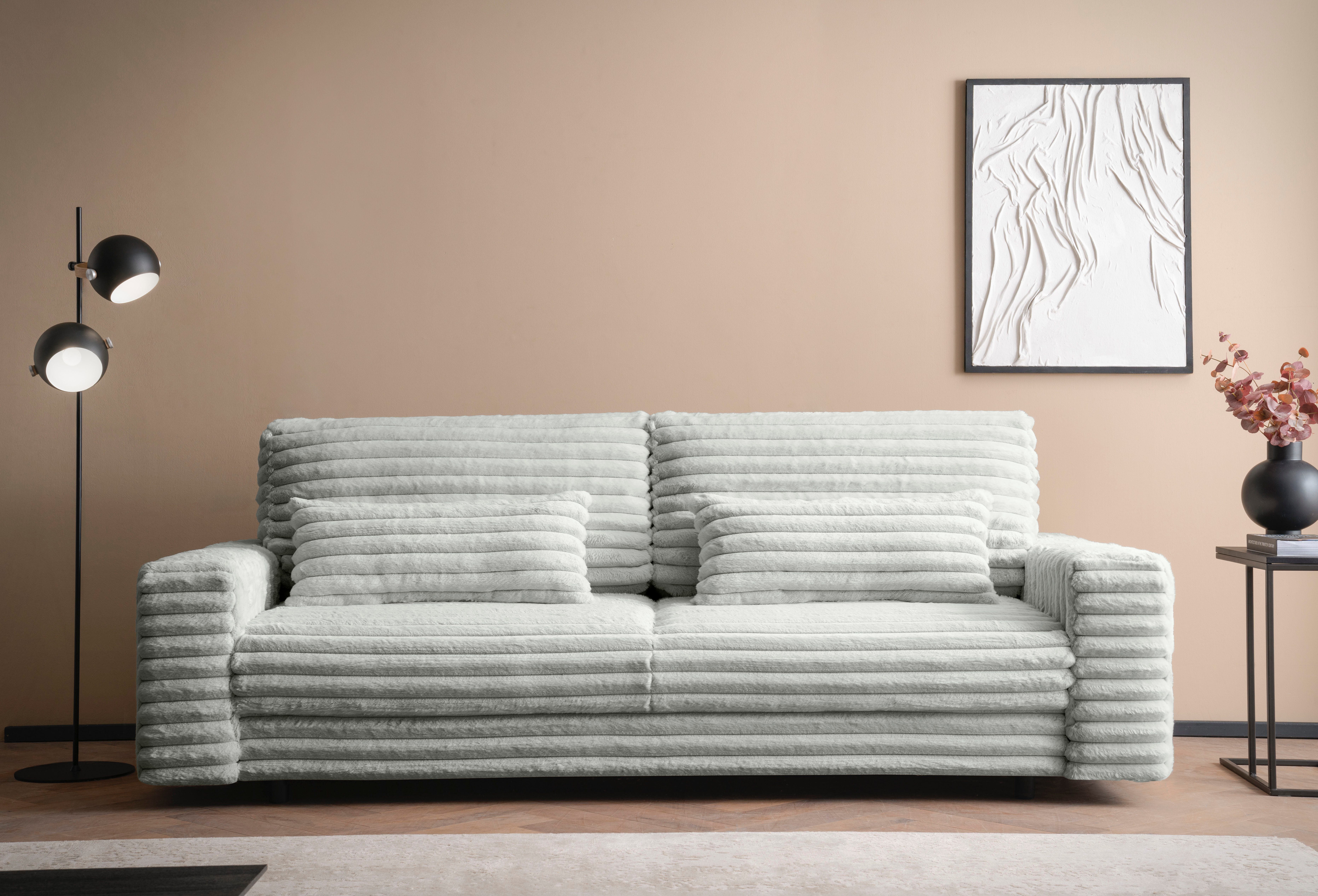 LeGer Home by Lena Gercke Slaapbank Imoga, kussen met slaapfunctie, 3-zits bank, bank met bedlade in moderne kleuren en stoffen, bedfunctie,