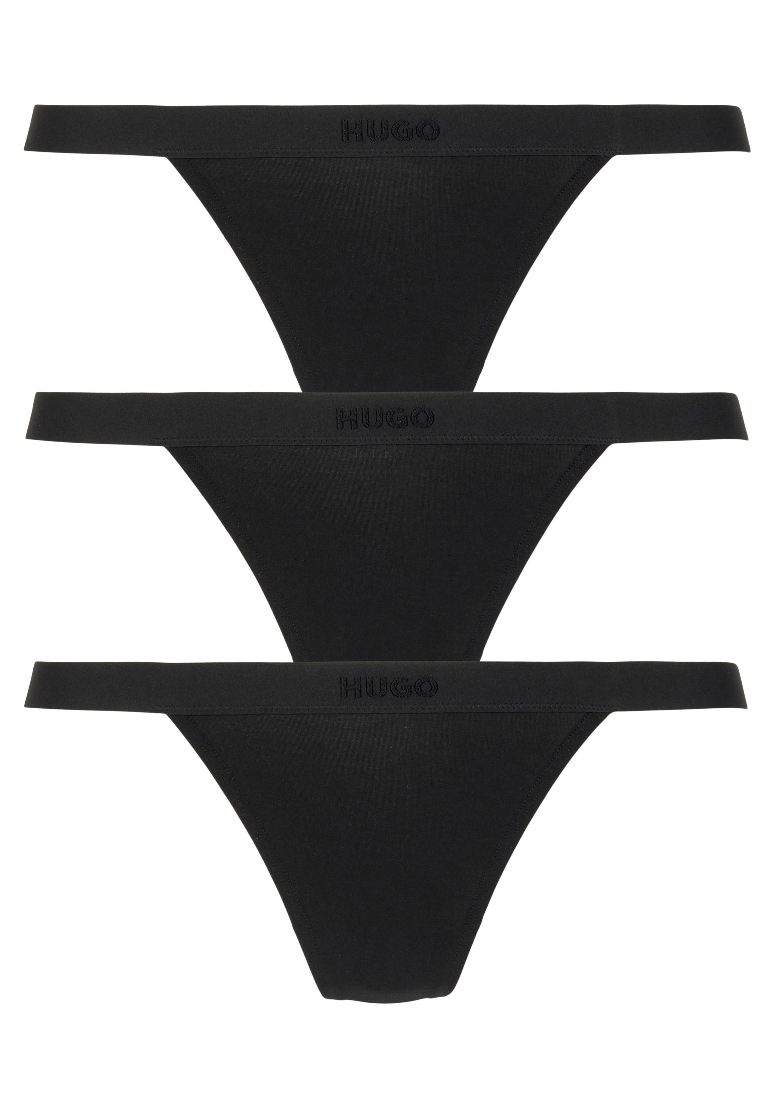 HUGO underwear String TRIPLET STRING PURE (3 stuks) dames strings maat L (40) zwart