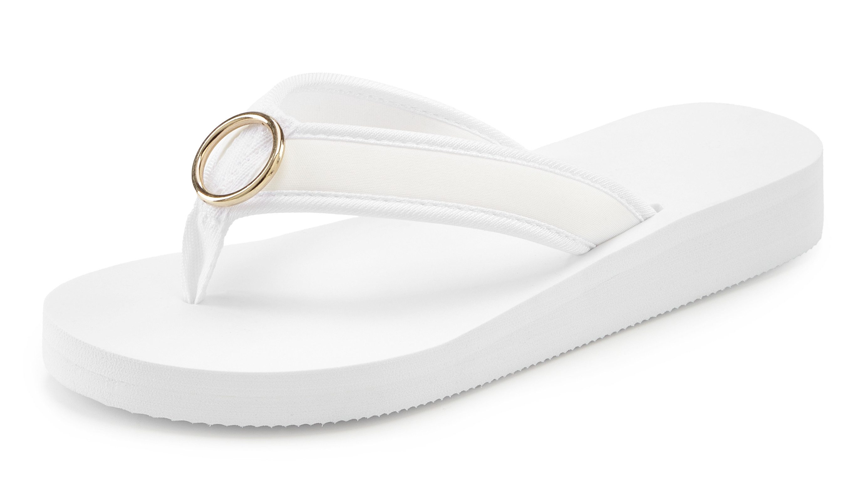 Lascana Badslippers Sandaal, pantoletten, badschoen met ringapplicatie "Italië" VEGAN