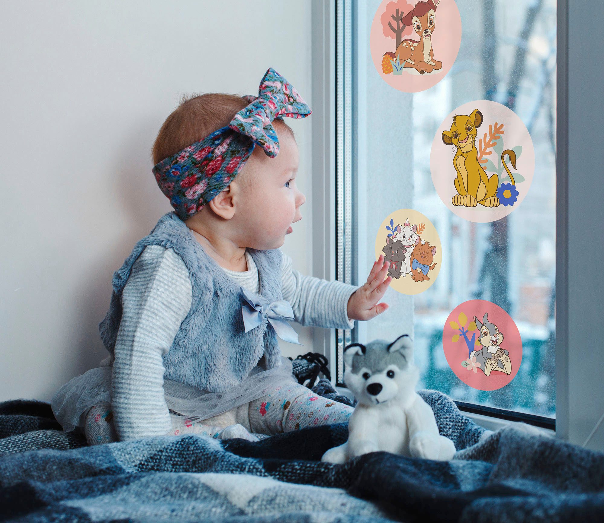 Komar Raamsticker - Better Together Bubbles - grootte 30 x 30 cm, 2 vellen (1 stuk)
