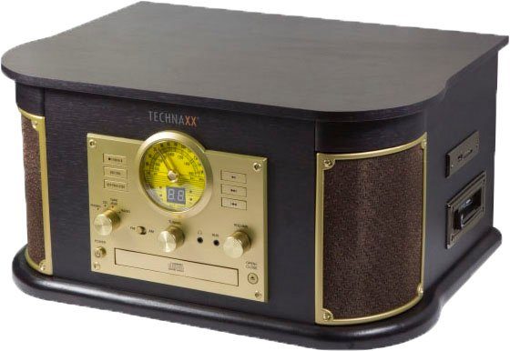 Technaxx TX-103 Draaitafel met riemaandrijving Zwart, Goud