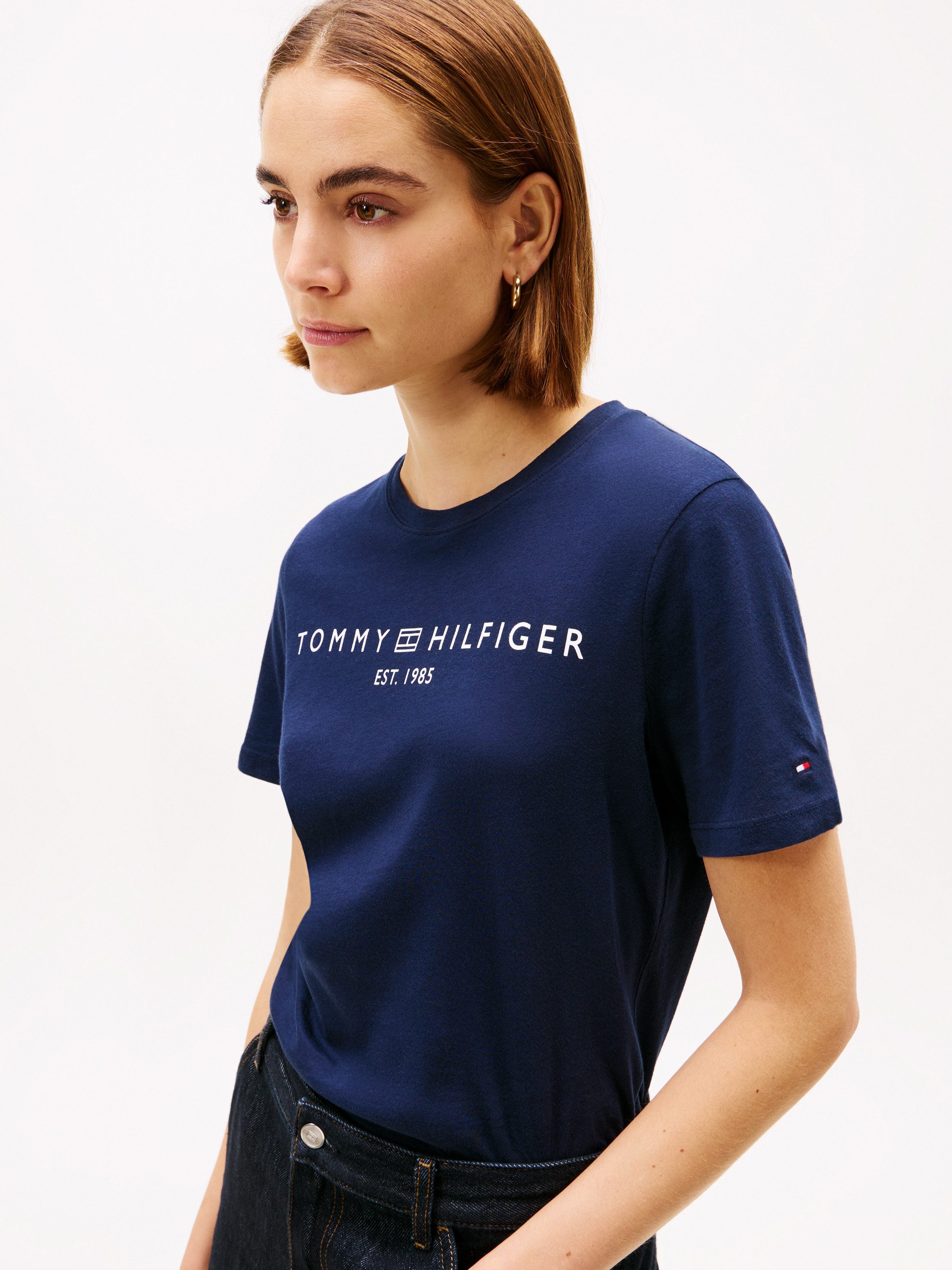 Tommy Hilfiger T-shirt REG CORP LOGO C-NK met logo en borduursel