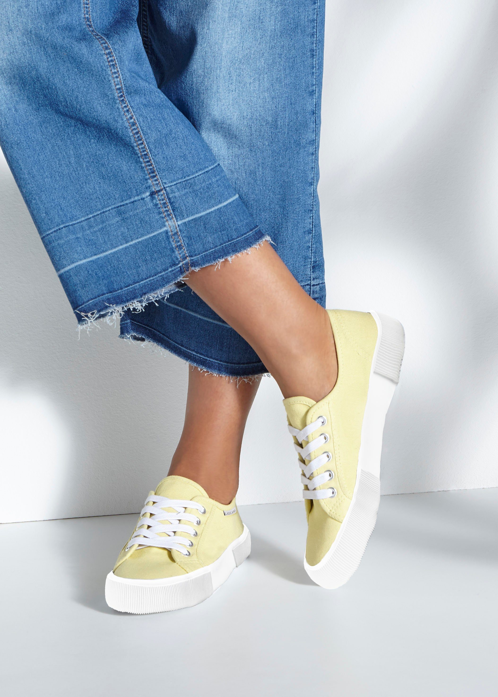 Lascana Sneakers van textiel, veterschoen, vrijetijdsschoen