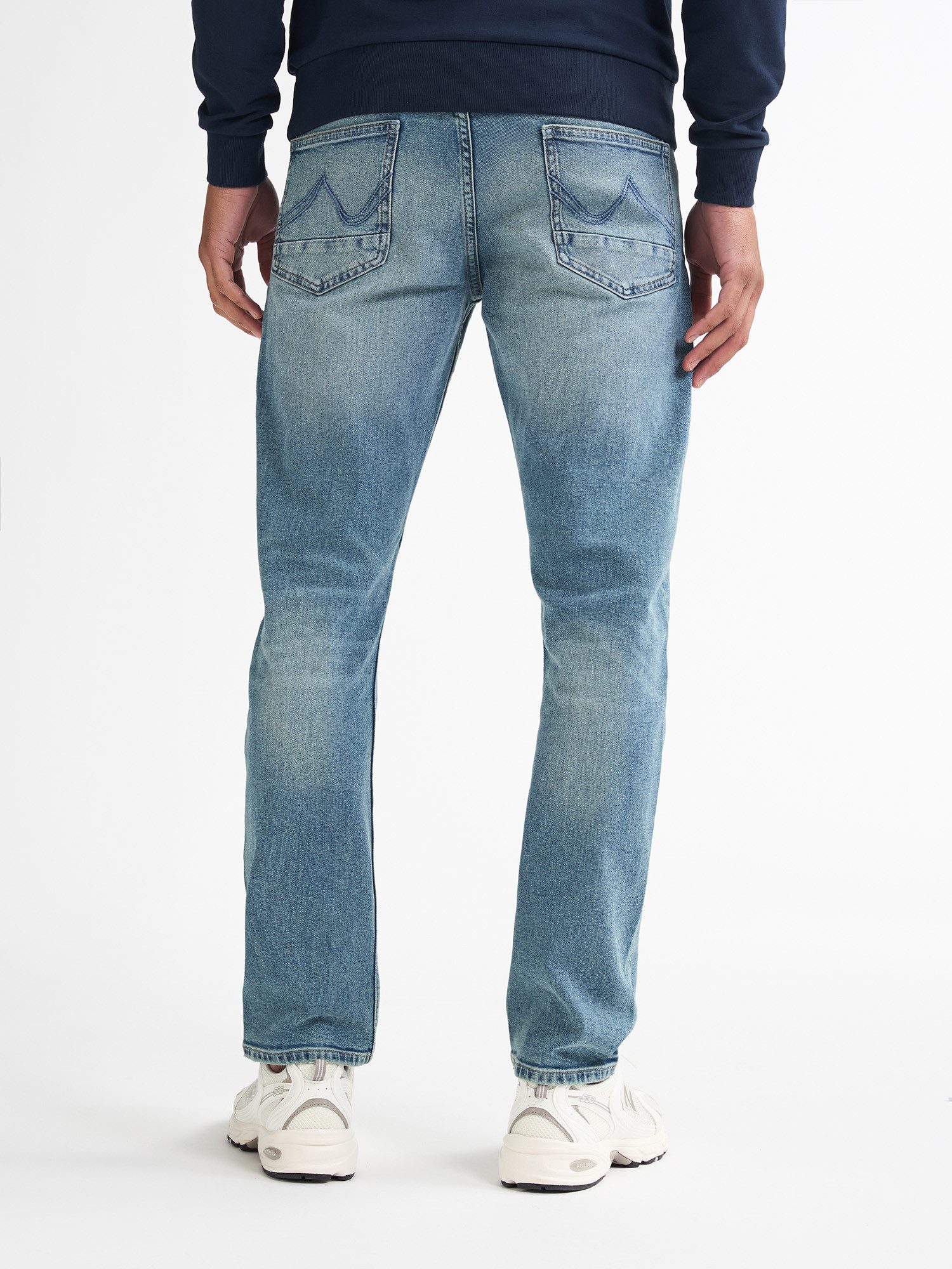 Petrol Industries Straight jeans met optisch tweedelige achterzak