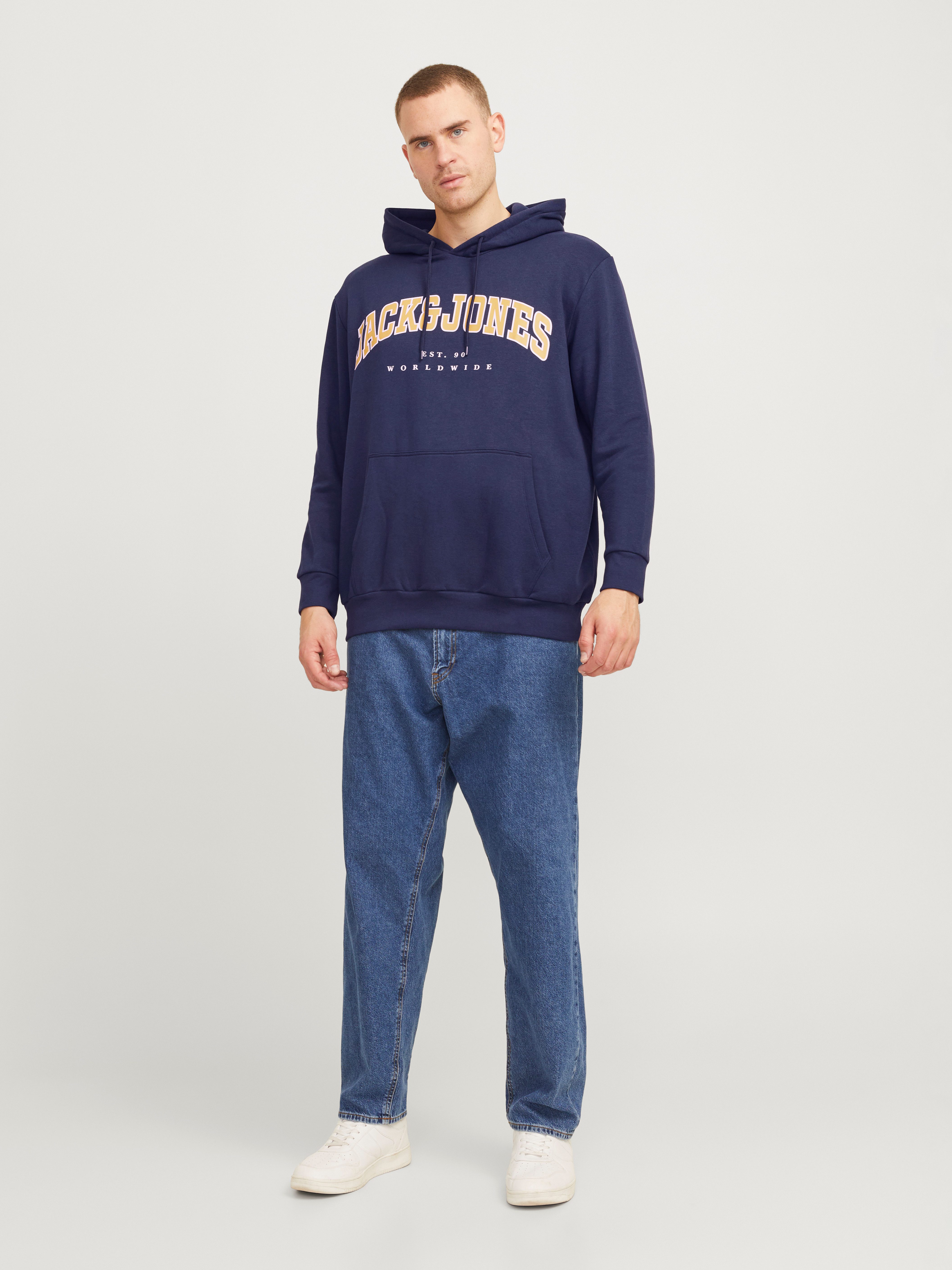 Jack & Jones PlusSize Hoodie JJECALEB VARSITY SWEAT HOOD NOOS PLS