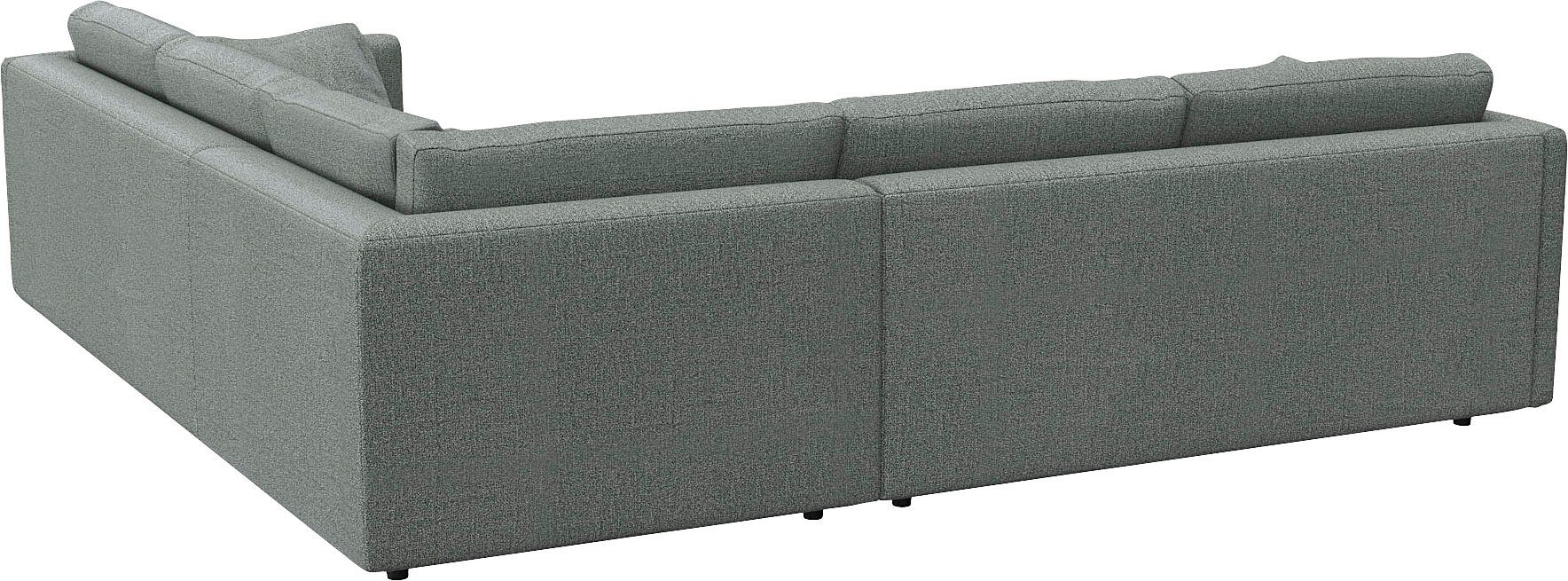 FLEXLUX Hoekbank Lovane gelijkzijdig, comfortabel en comfortabel Zacht en zeer comfortabel, grote zitdiepte op koudschuim, inclusief sierkussen