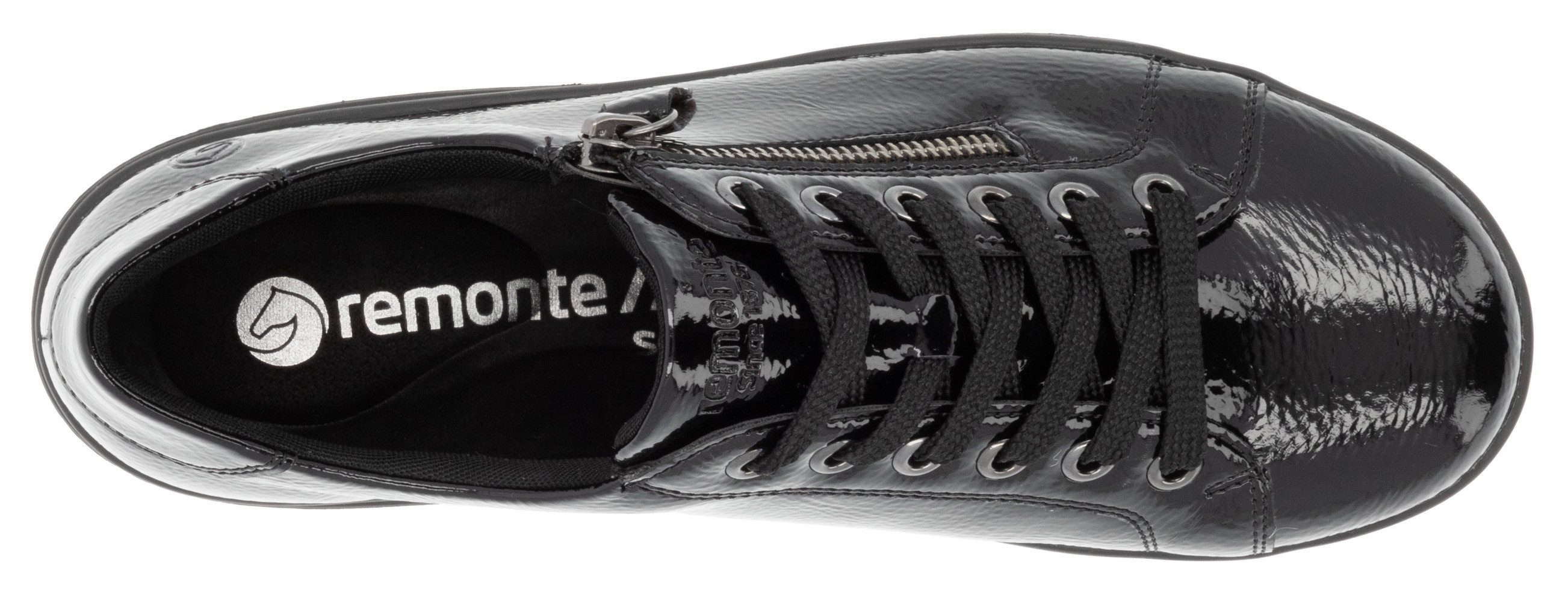 Remonte Sneakers met sleehak vrijetijdsschoen, lage schoen, comfort schoen met uitneembare inlegzool
