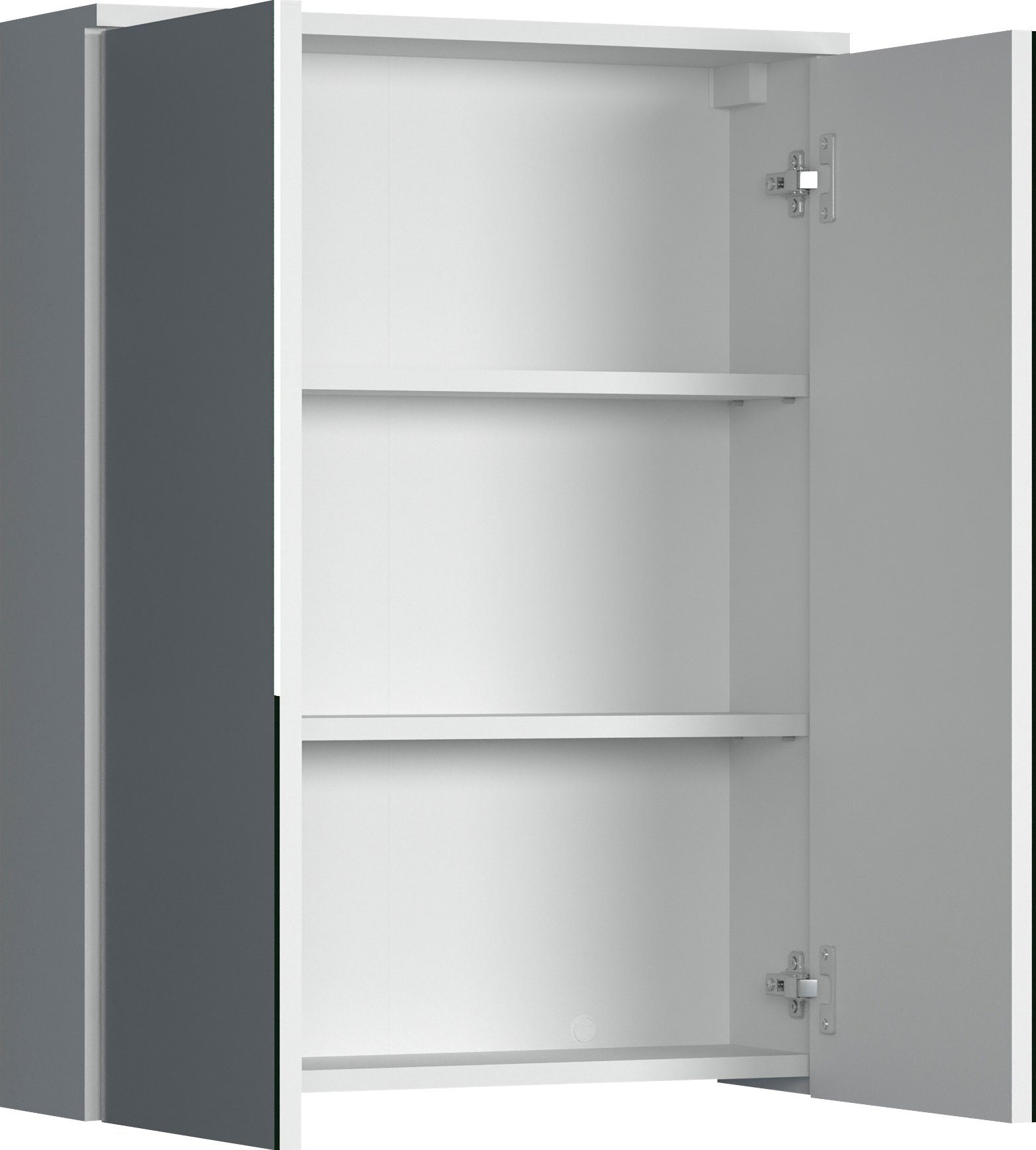 welltime Spiegelkast Praag Badspiegel in wit hoogglans - afmetingen (B/D/H) 60/18/78 cm (1 stuk)
