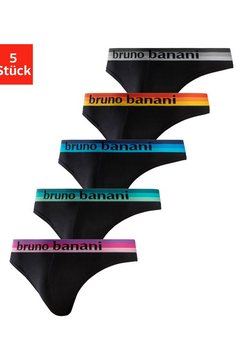 bruno banani string met gestreepte logoweefband (5 stuks) zwart