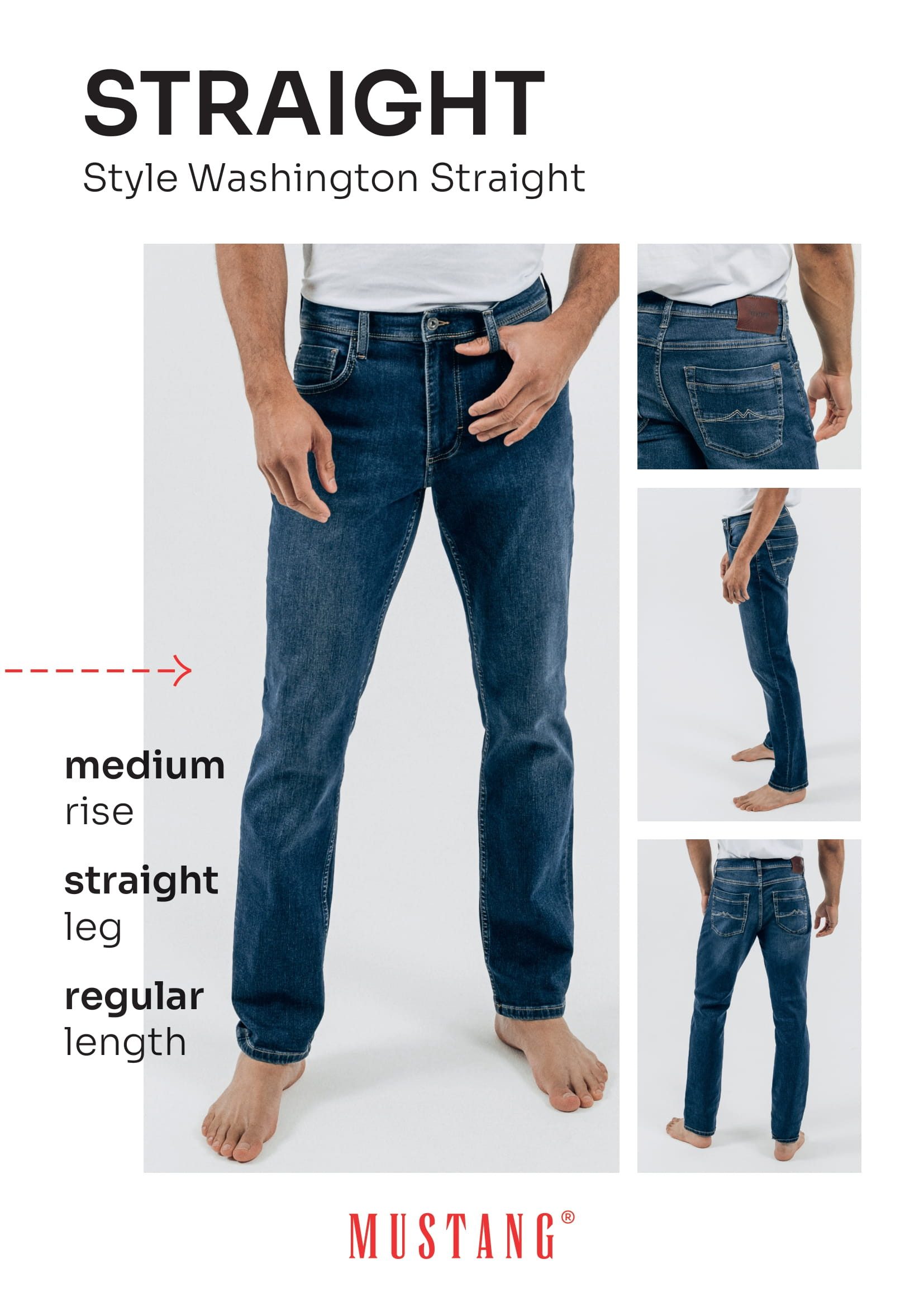 MUSTANG 5-pocket jeans STYLE WASHINGTON STRAIGHT