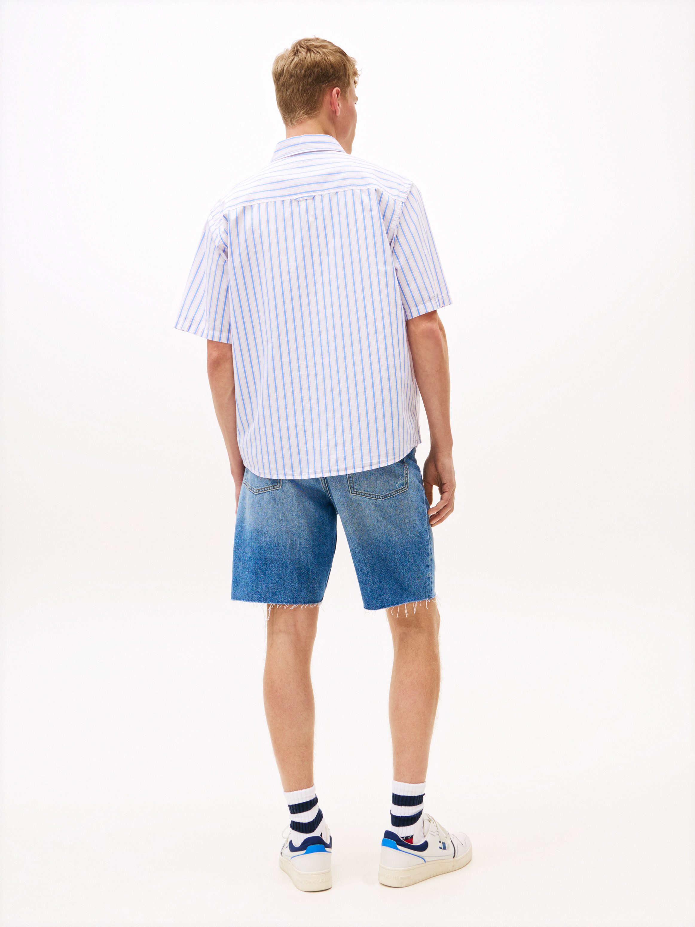 TOMMY JEANS Overhemd met korte mouwen TJM POPLIN RLX SS SHIRT EXT