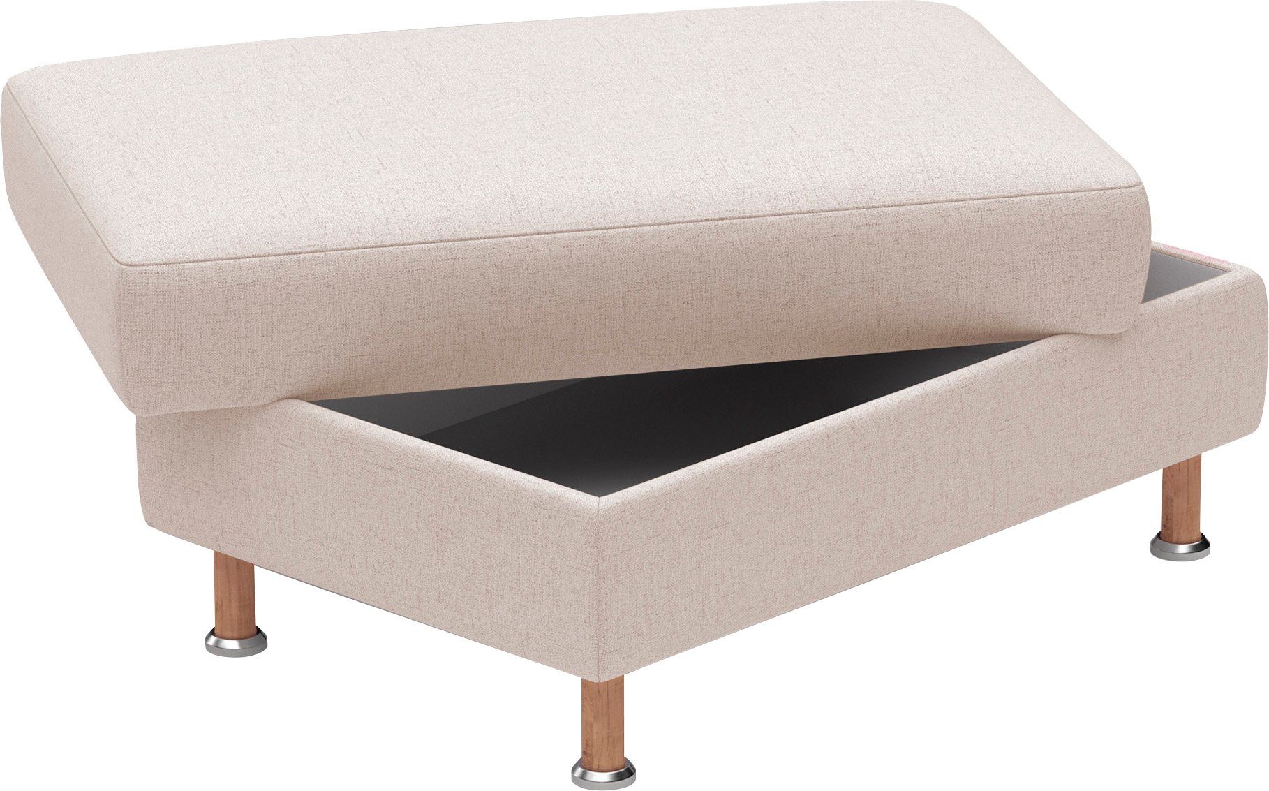 Home affaire Hocker Calypso Houten poten met metalen plaat