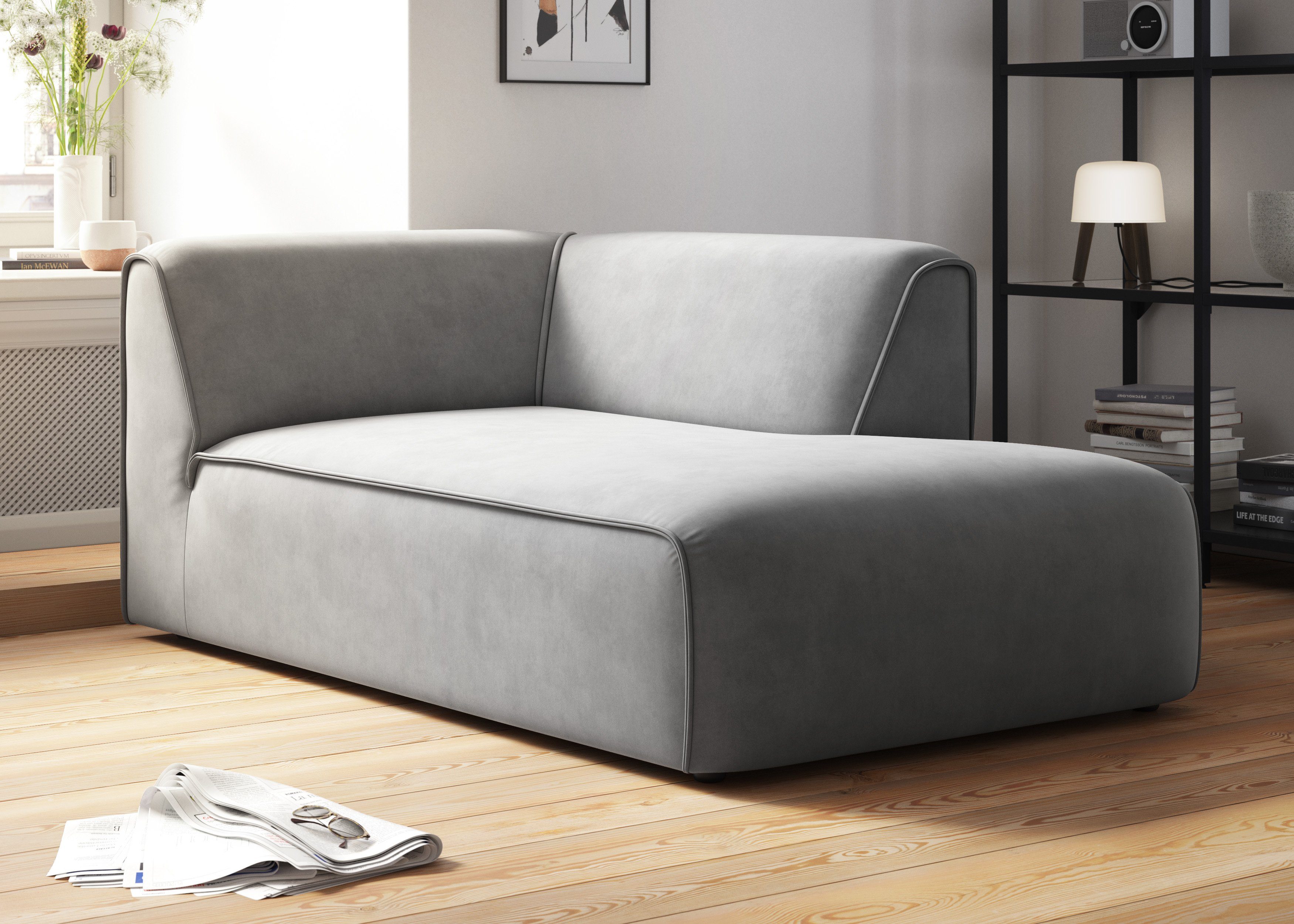 RAUM.ID Ottomane Merid chaise longue, afmetingen B/D/H: 100/162/70 cm als module of apart te gebruiken, voor individuele samenstelling