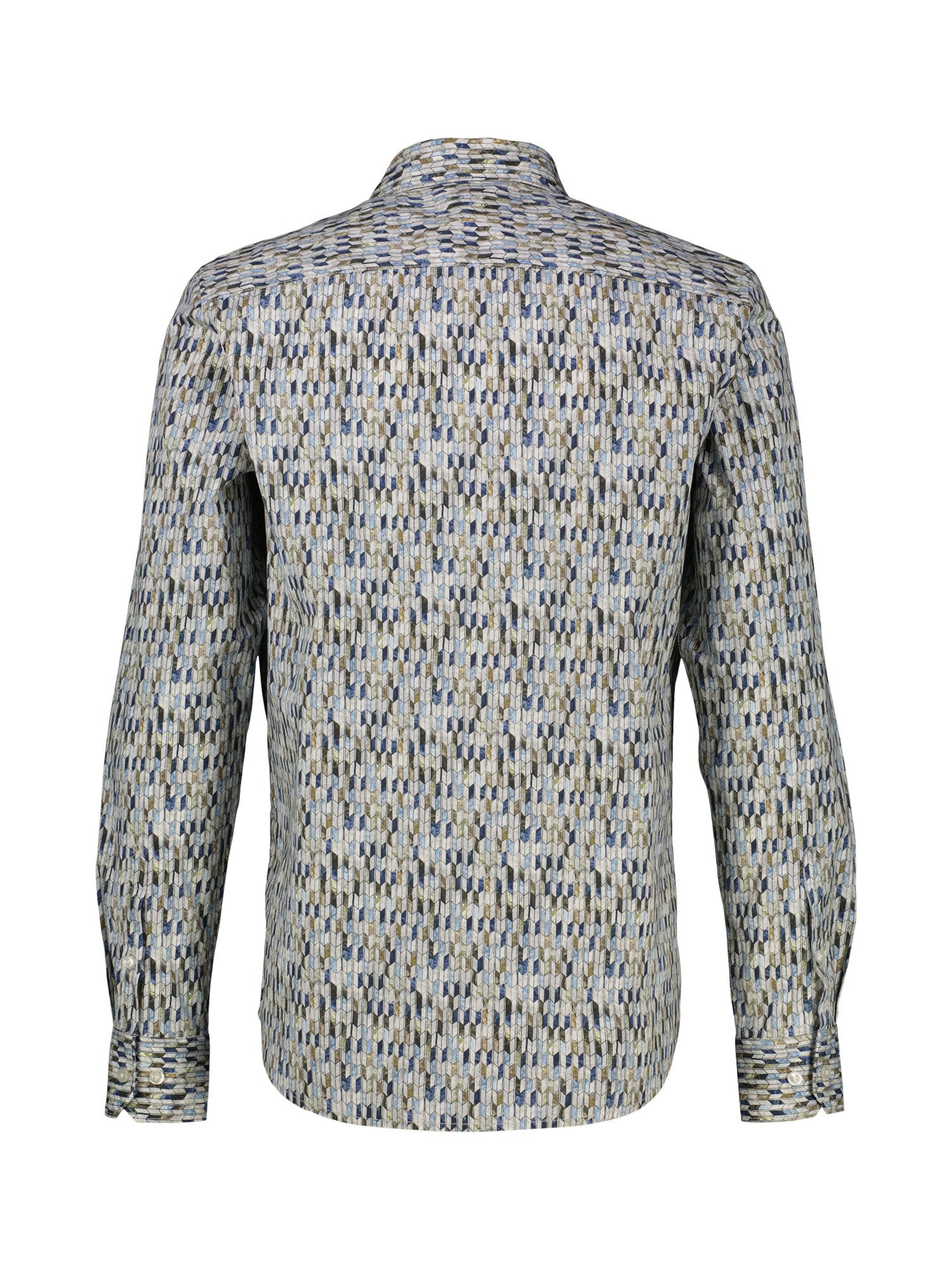 Lerros Overhemd met lange mouwen LERROS Poplin-Heren overhemd met design print