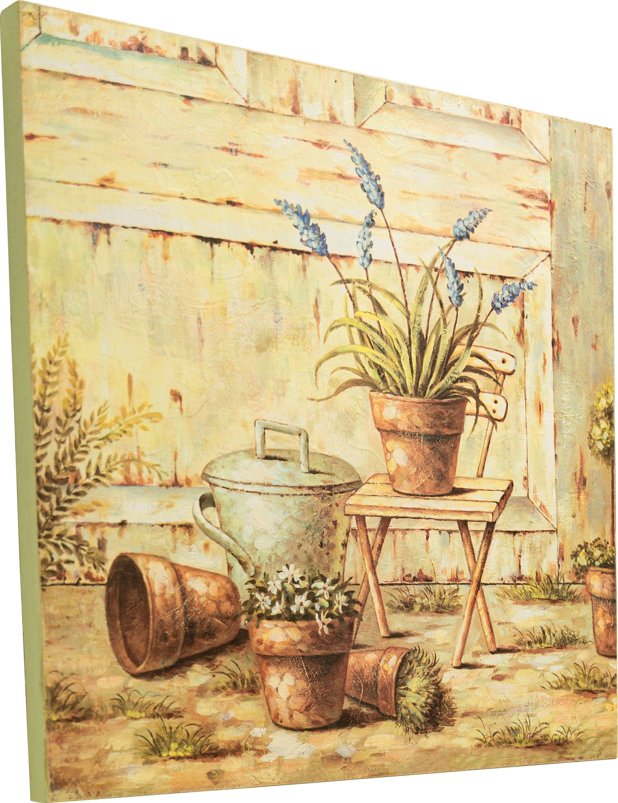 Myflair Möbel & Accessoires Artprint Jolin Wanddecoratie, motief stilleven met bloempotten, 51x51 cm, woonkamer