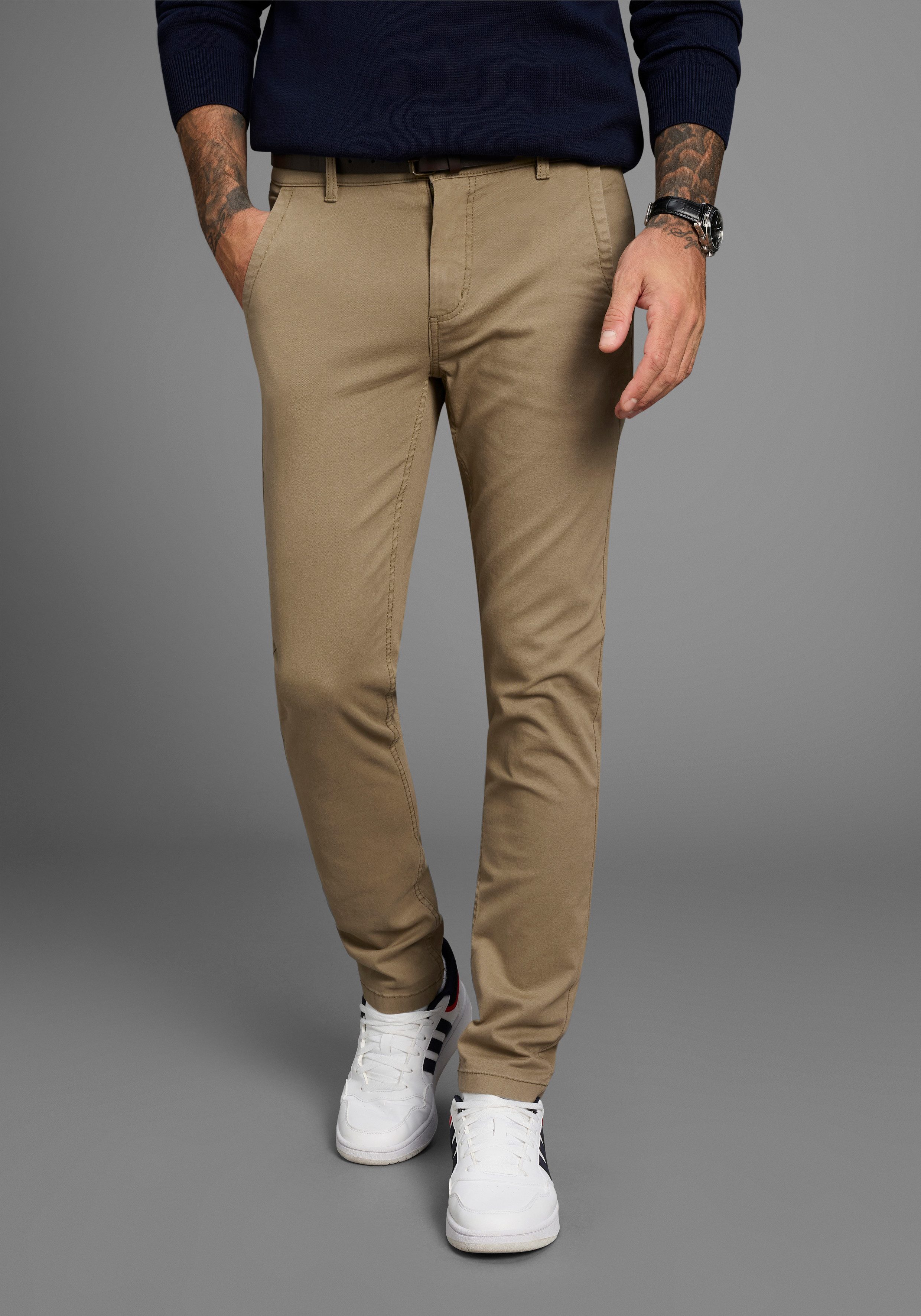 Bruno Banani Chino (set, Met een afneembare riem)