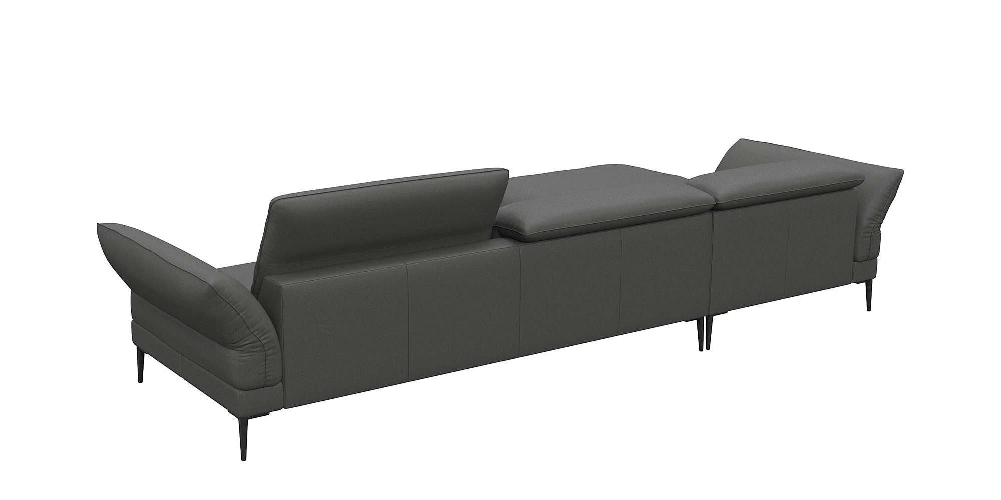 FLEXLUX Hoekbank Salino, functionele bank met recamiere, relaxbank, hoekbank Bank met arm- en hoofdeinde verstellingen, koudschuim & staalgolven