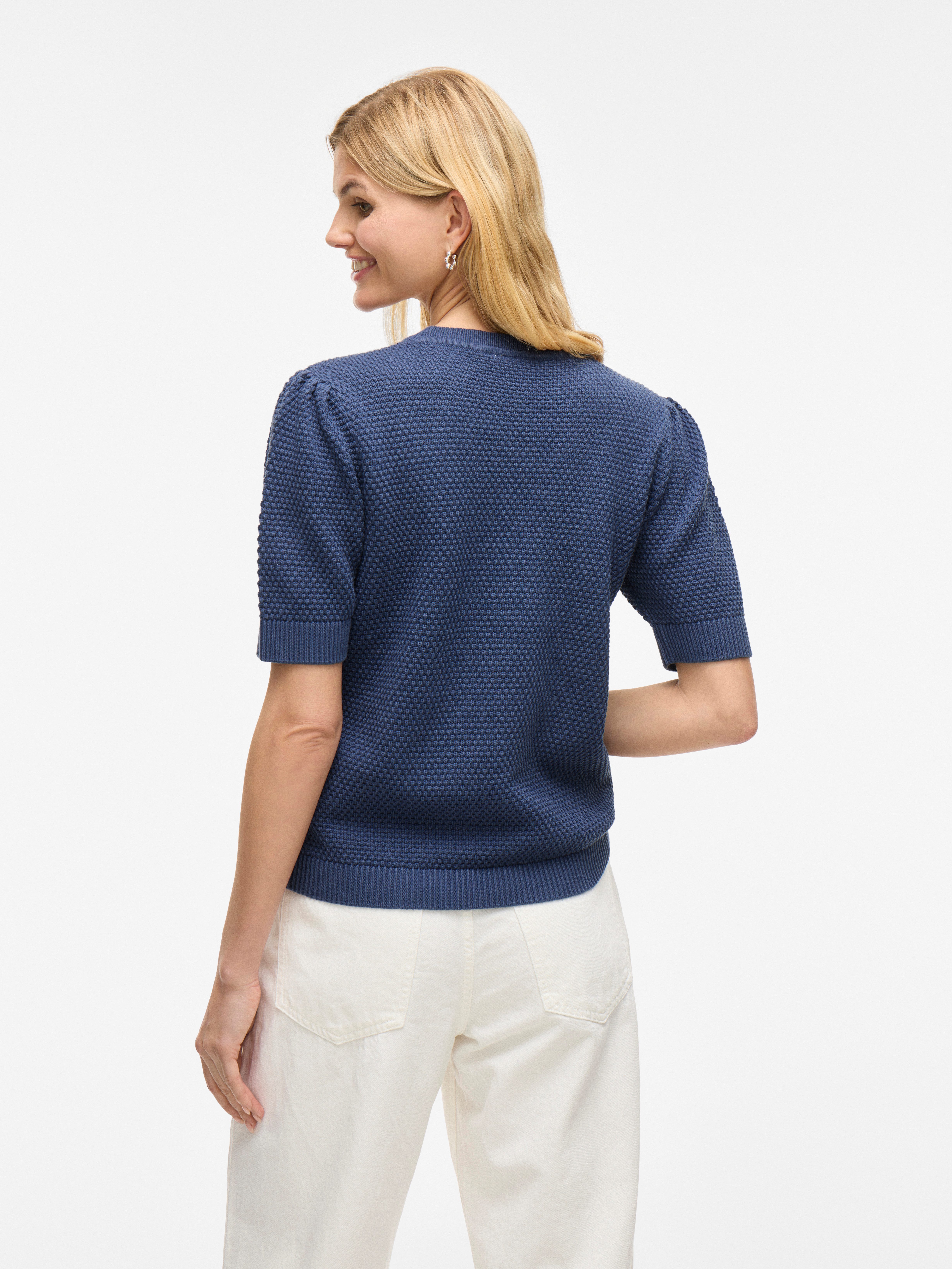 Vila Trui met korte mouwen VIDALO O-NECK S/S KNIT TOP - NOOS