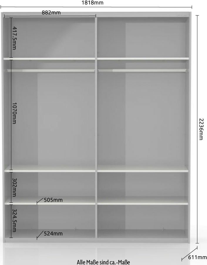 Places of Style Zweefdeurkast Onyx UV gelakt voor duurzame oppervlakken, soft-closefunctie