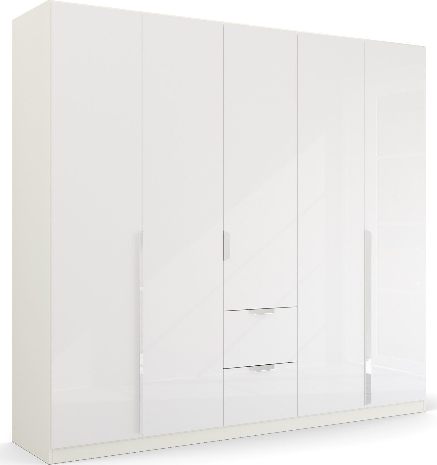 rauch Draaideurkast Glamour by Quadra Spin kledingkasten maat 226 cm x 210 cm x 54 cm wit
