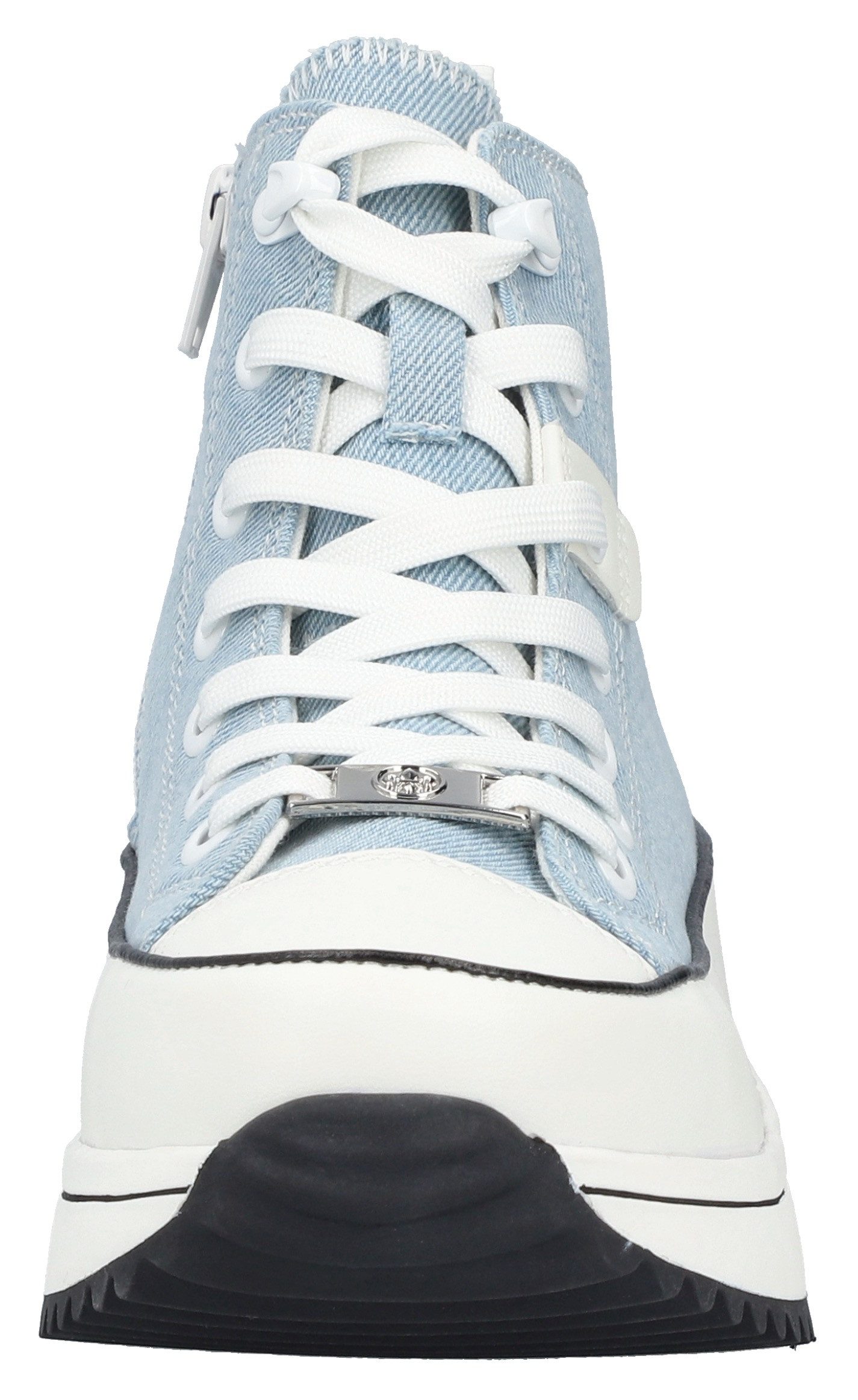 Rieker Sneakers plateau, high top sneakers, veterschoenen in vegan-verwerking