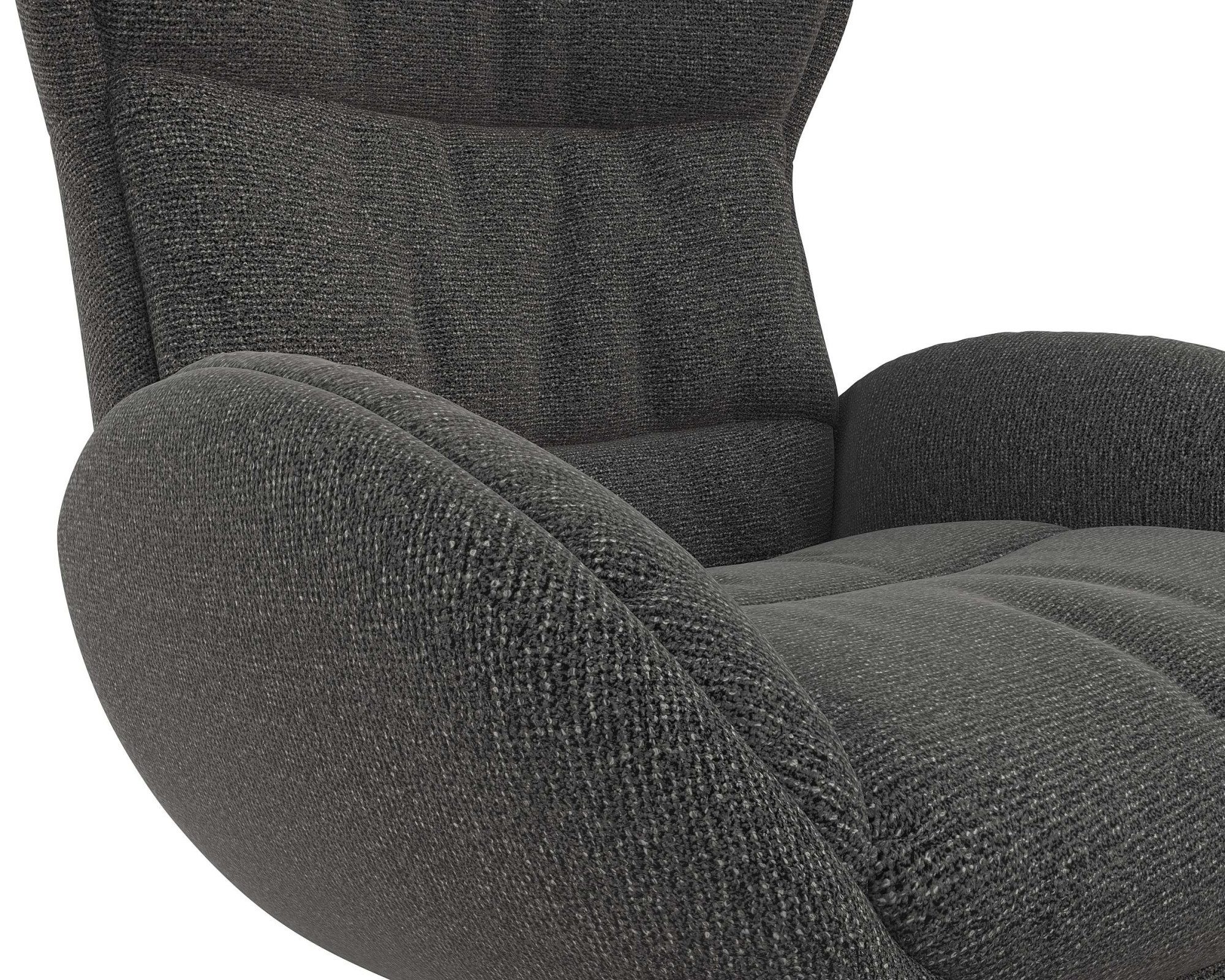 FLEXLUX Relaxfauteuil Haze, TV-stoel, fauteuil, stoffeerstoel Rugdeelverstelling, draaibaar, voet zwart
