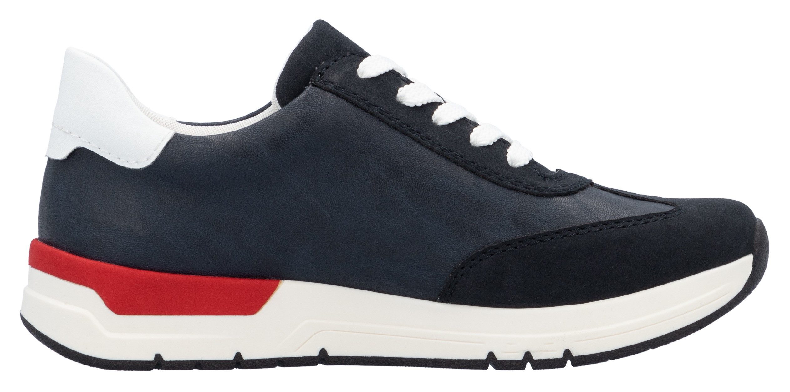 Rieker Sneakers met sleehak , lage schoen, vrijetijdsschoen, veterschoen met touwachtige ritssluiting