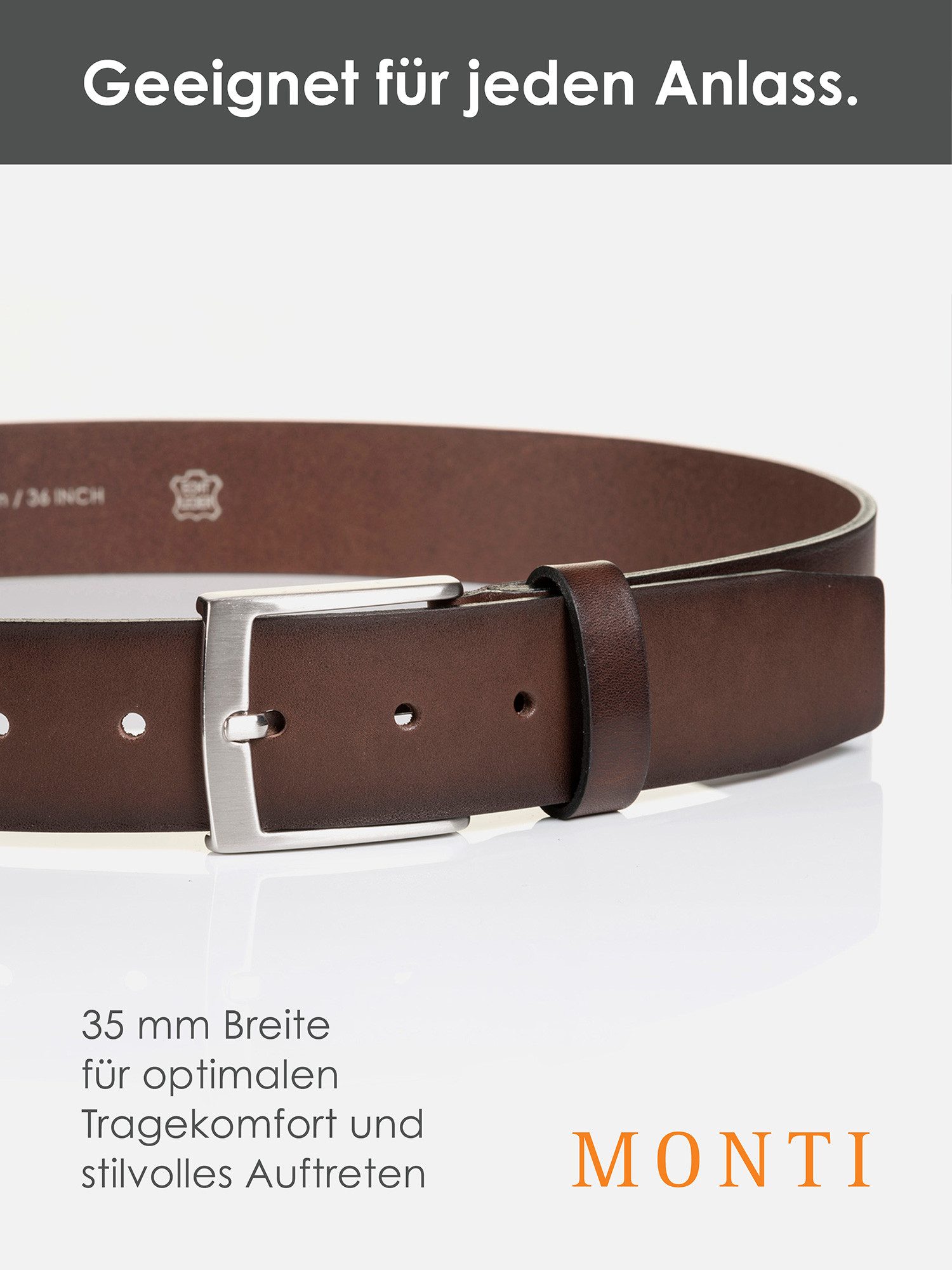MONTI Leren riem TUSTON