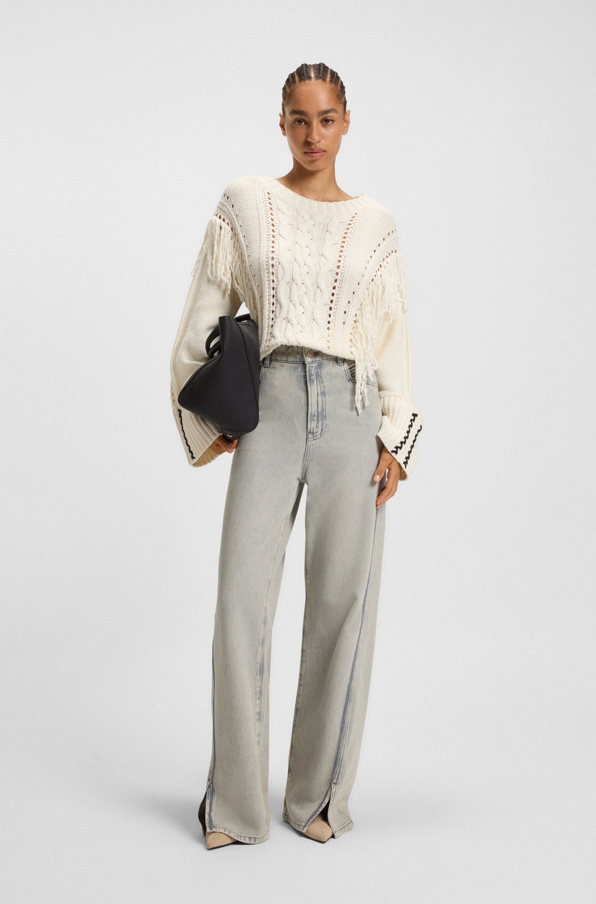 Boss Orange High-waist jeans Marlene High Rise Split Premium Damesmode