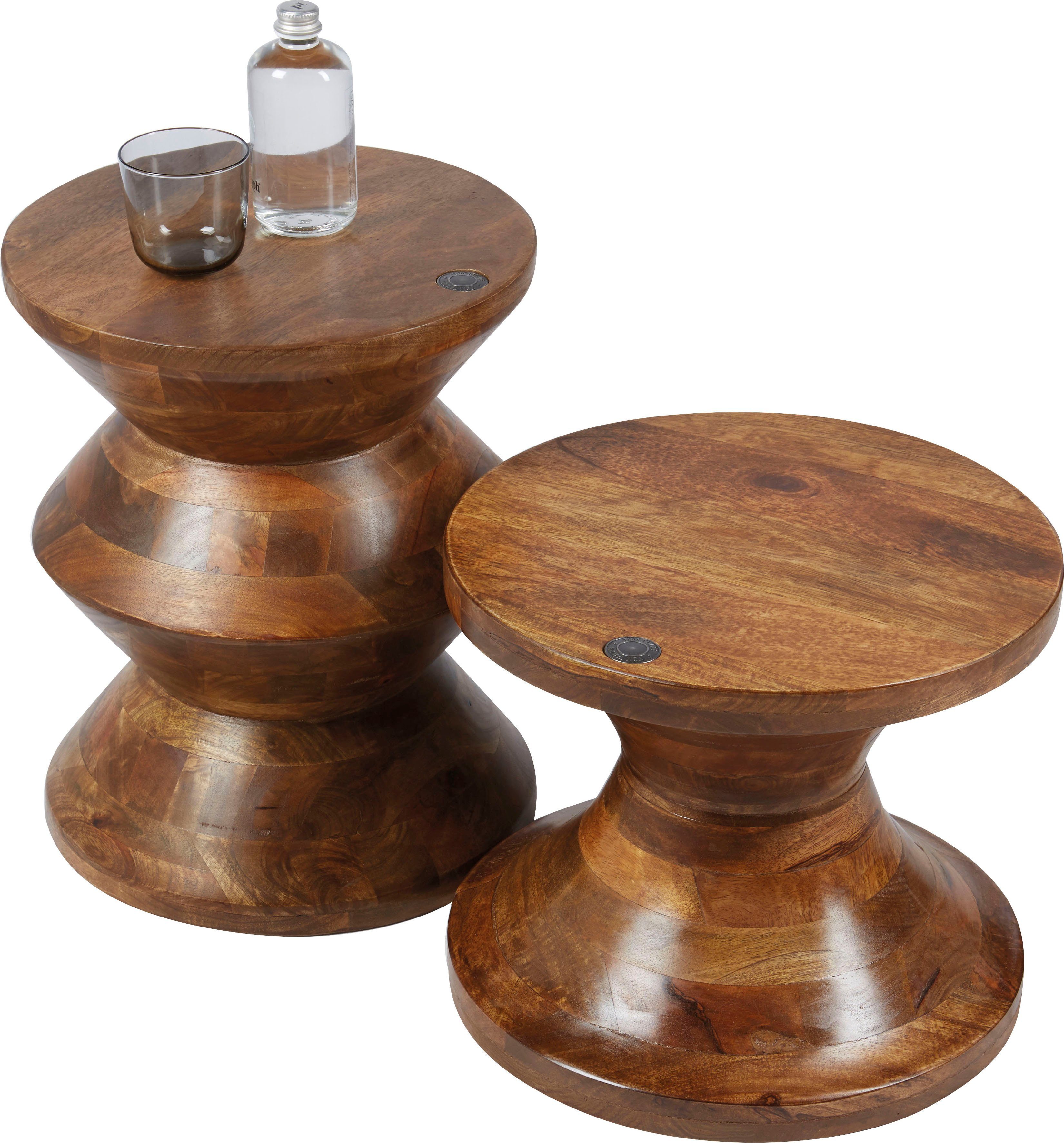 TOM TAILOR HOME Hocker T-WOOD STOOL HIGH decoratieve hocker van mangohout, met knoopdetail