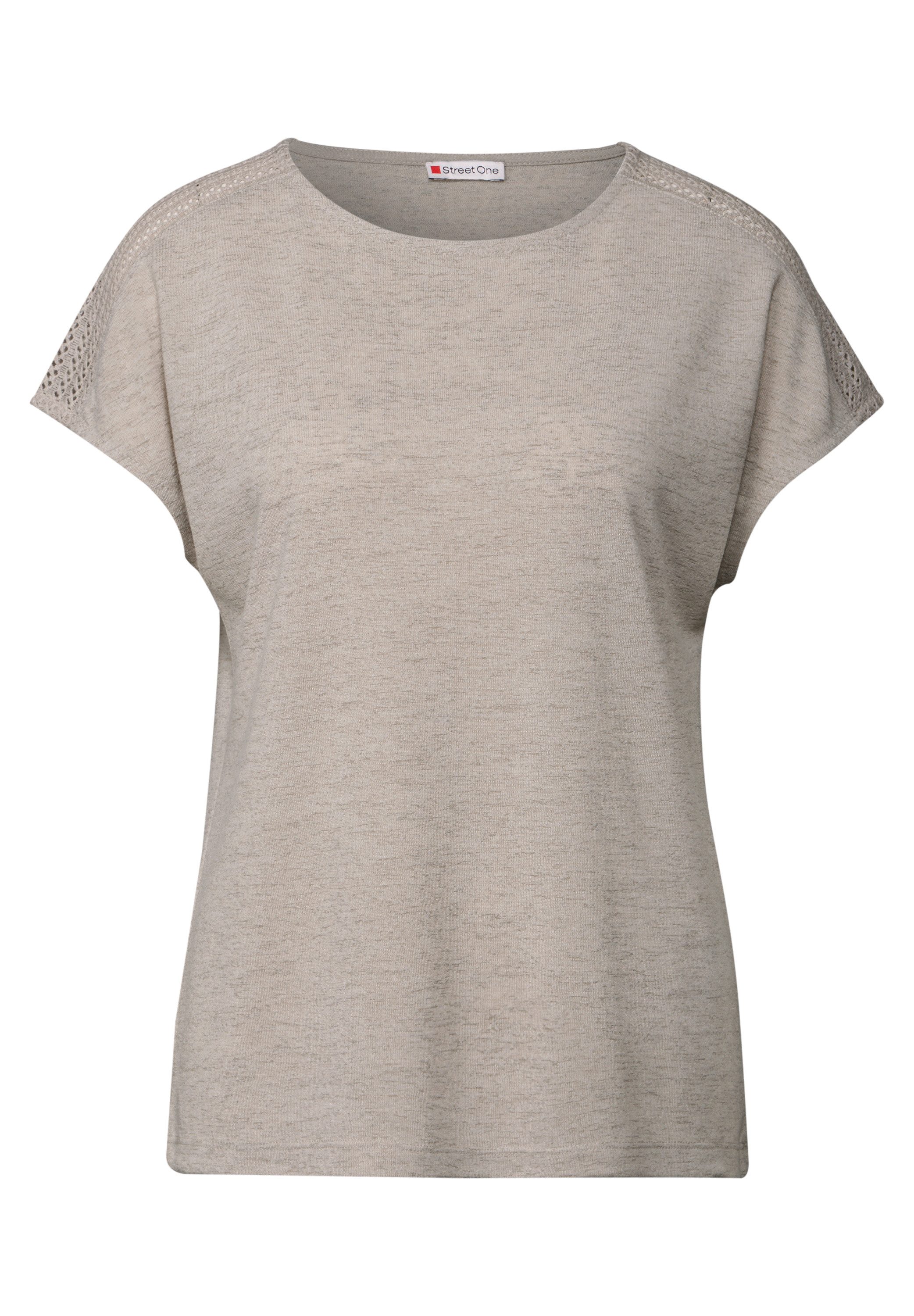 STREET ONE T-shirt met kanten detail