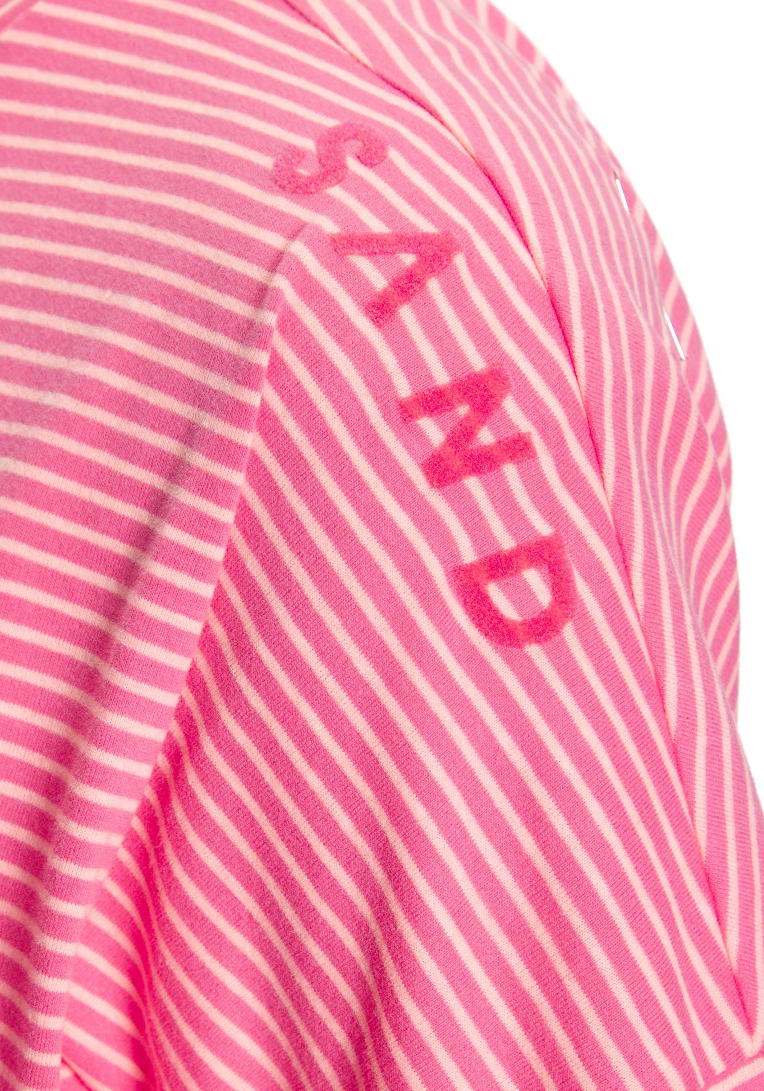 Elbsand Shirt met 3/4 mouwen Veera met logo-print en overlappende schouders, casual shirt