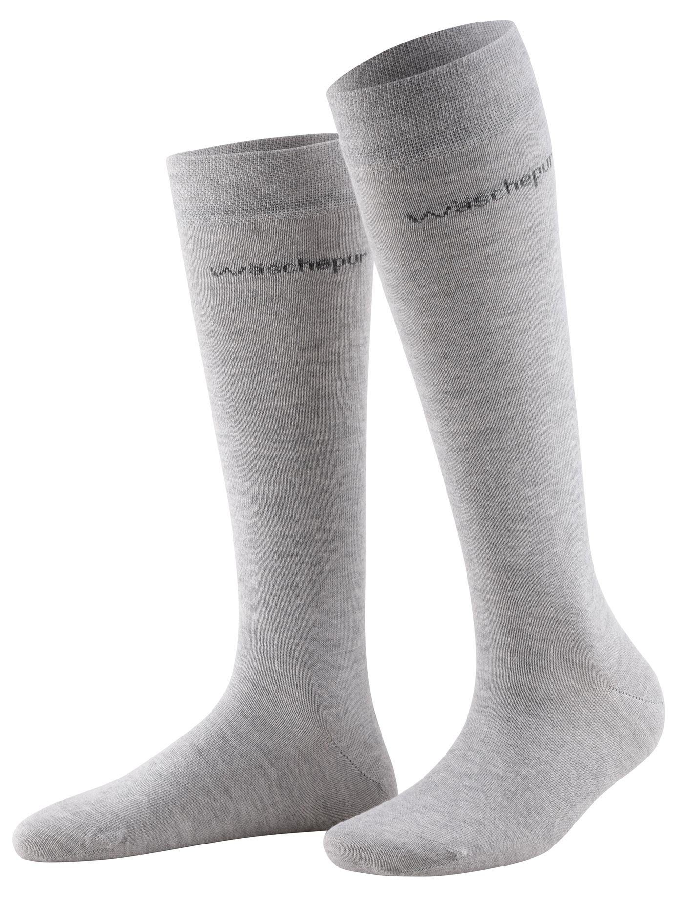 wäschepur Kniekousen (3 paar) unisex sokken maat 1 grijs