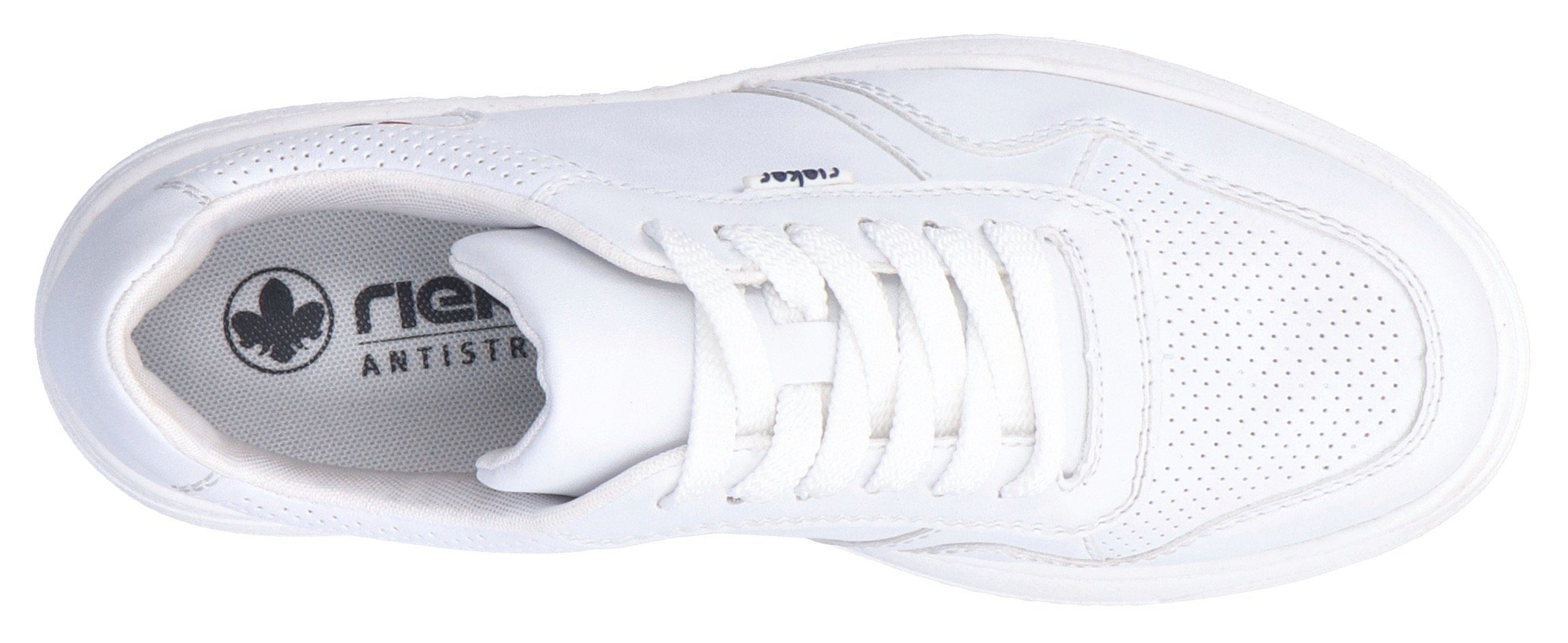 Rieker Plateausneakers met losse inlegzool, vrijetijdsschoen, lage schoen, veterschoen