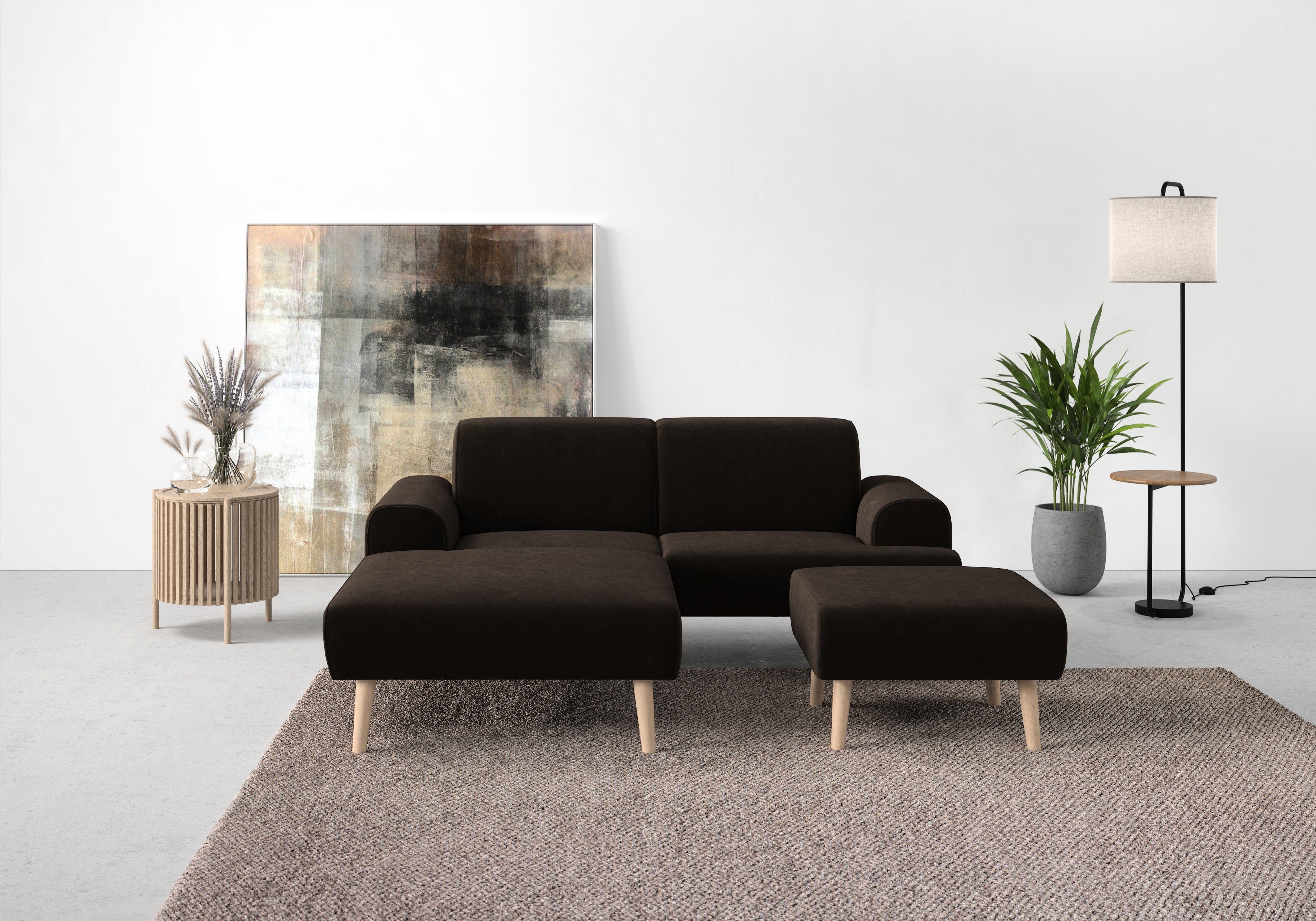 andas Hoekbank Swift Scandic Design, comfortabele binnenvering, Breedte 192cm, L-vorm