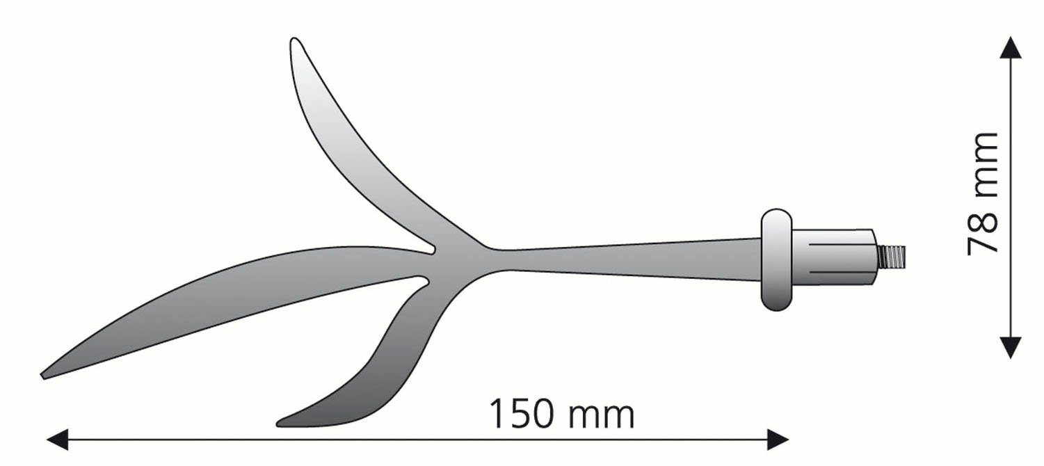 Liedeco Eindstuk voor gordijnroede Eindstuk, eindknop tak "Esperanca" voor 16 mm stangen (2 stuks)