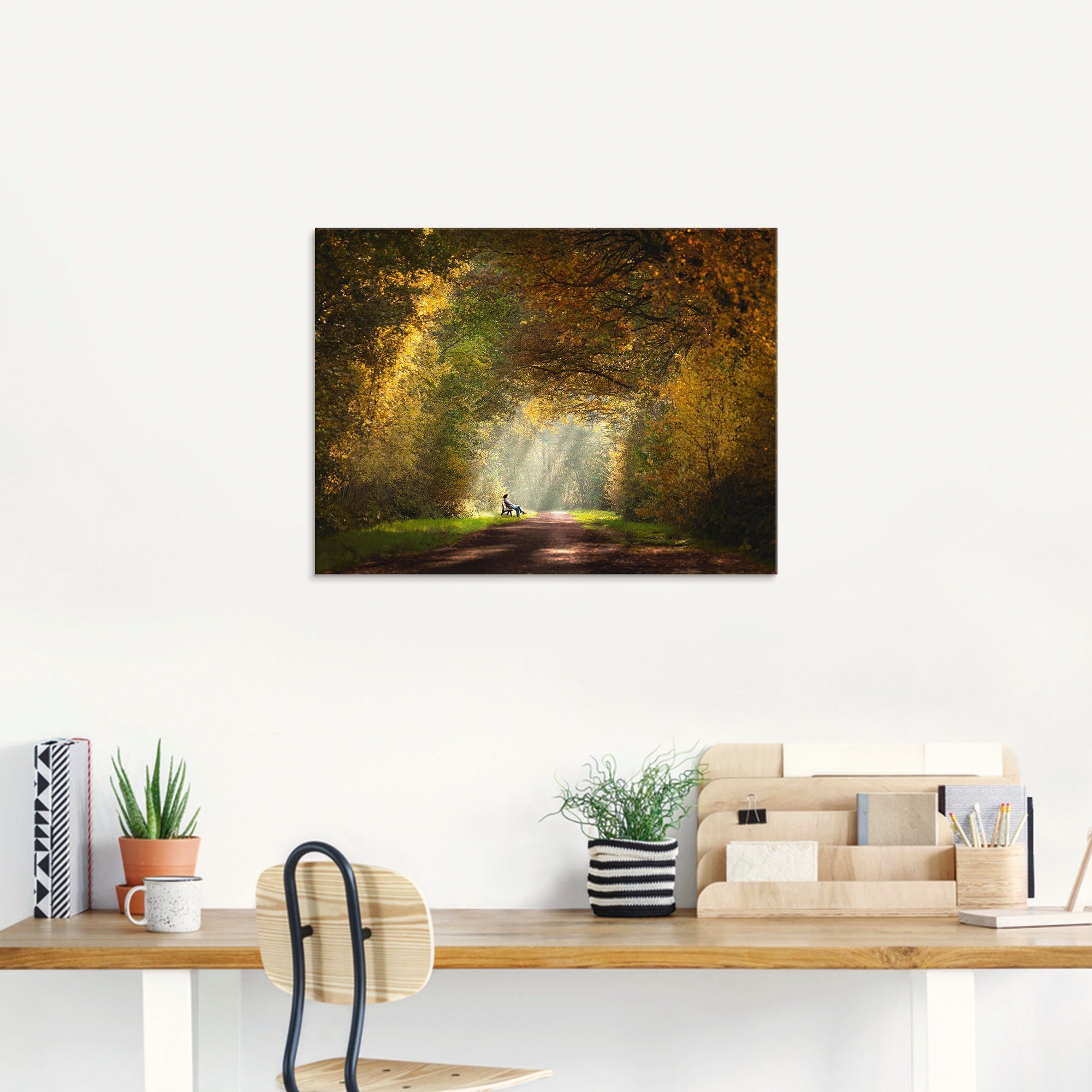 Artland Print op glas Licht aan het eind van de tunnel...