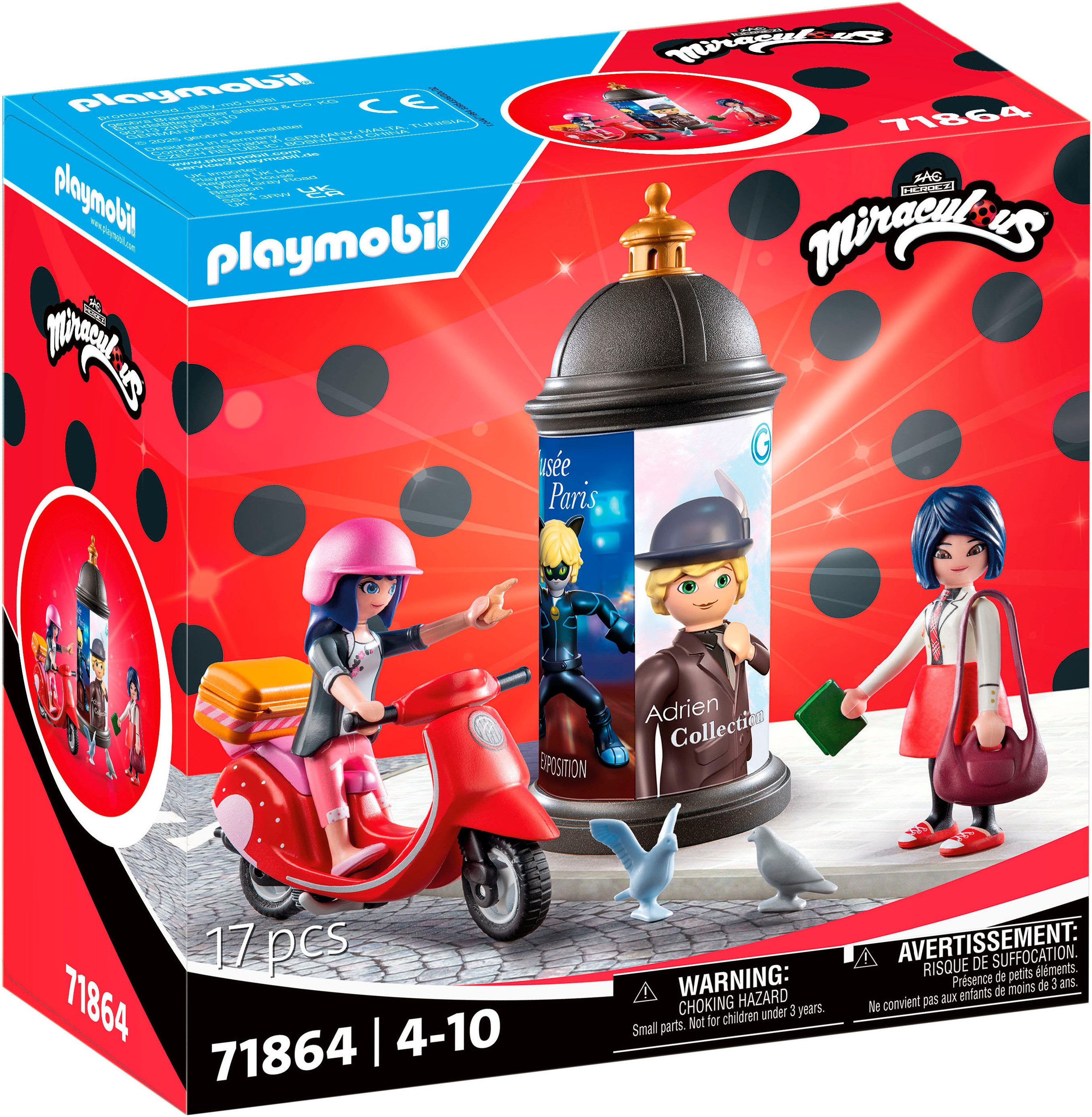 Playmobil® Constructie-speelset Miraculous: Rollerfahrt durch Paris (71864) (17-delig)