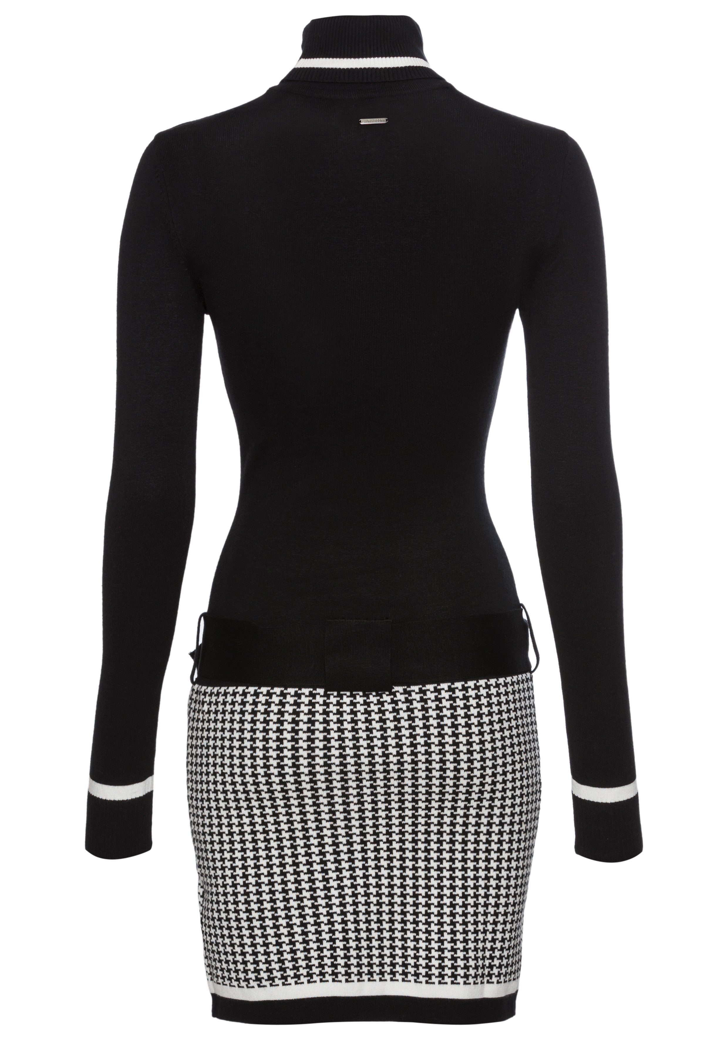 Laura Scott Gebreide jurk in retro-look met riem