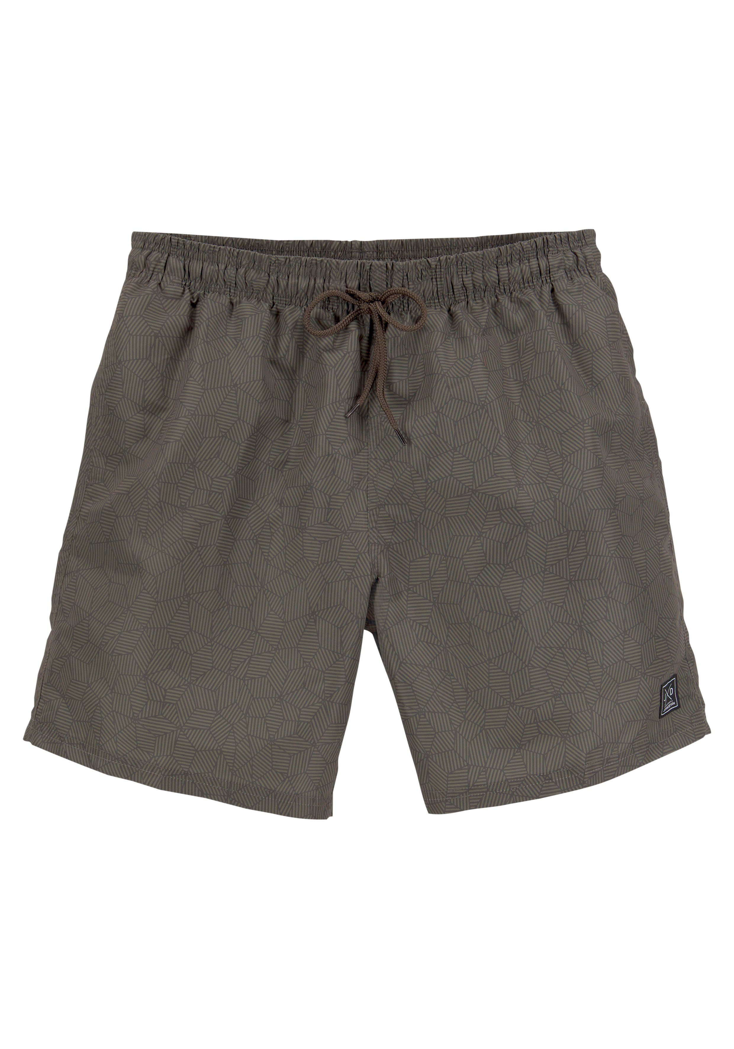 John Devin Zwemshort Rylan in geo-print