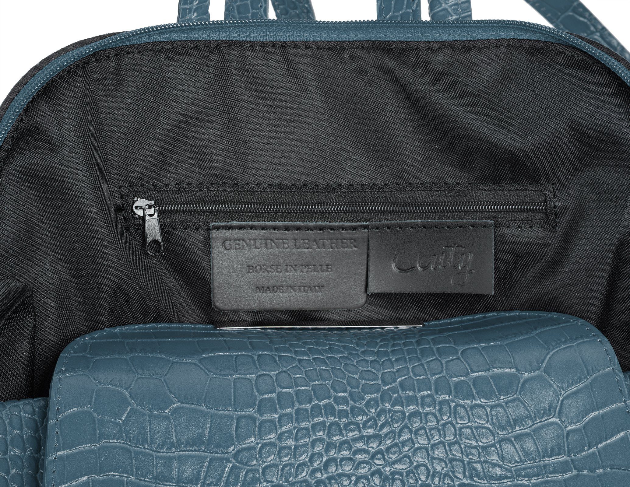 Cluty Rugzak echt leer, made in italy