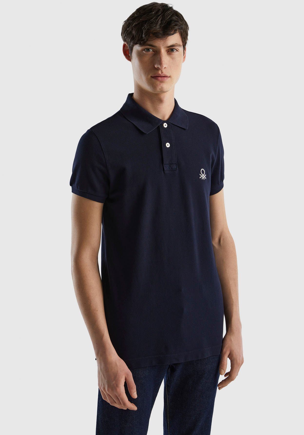 United Colors of Benetton Poloshirt met grote label-badge