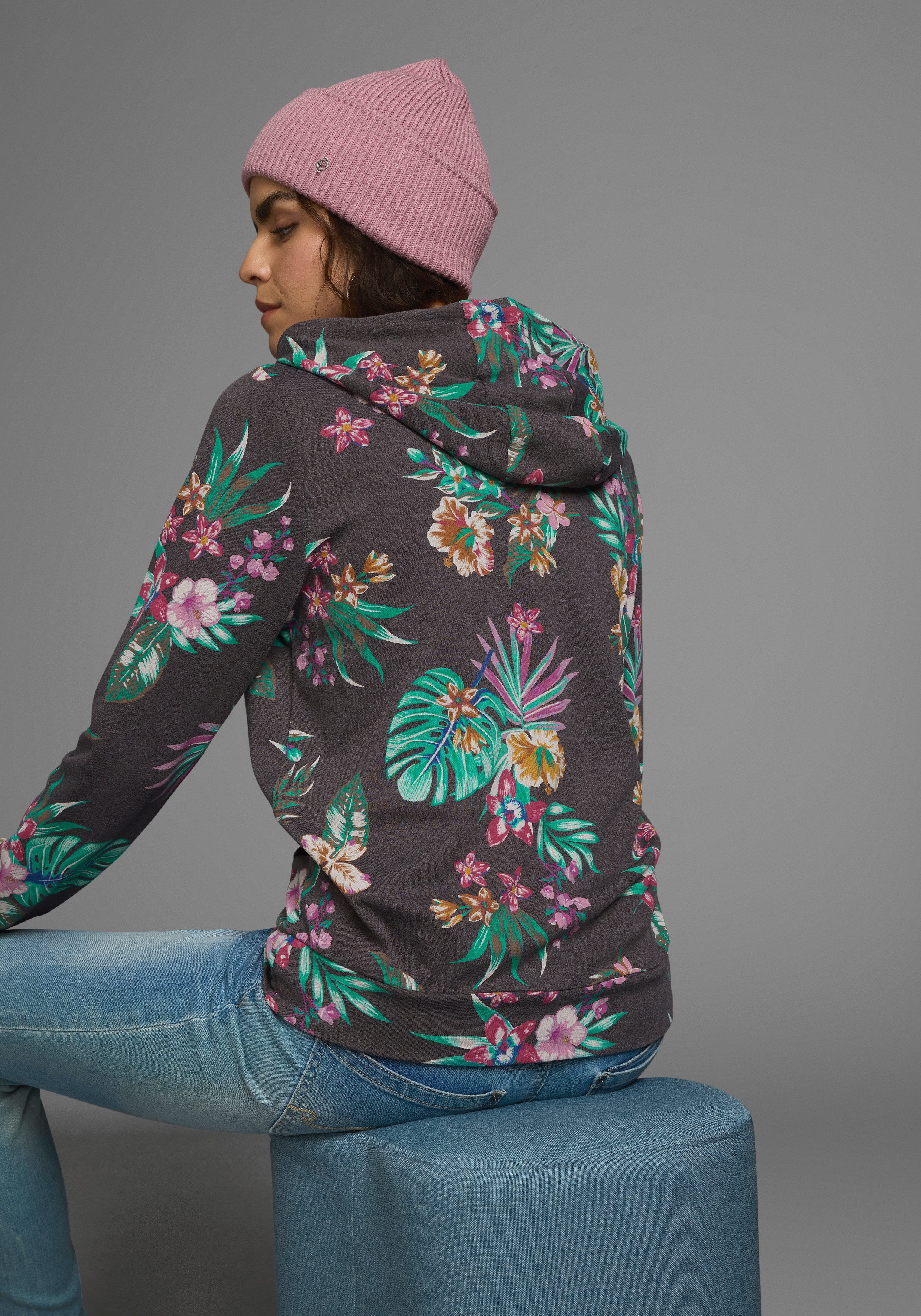 KangaROOS Hoodie Lange mouwen, figuurvolgende snit, van interlockmateriaal